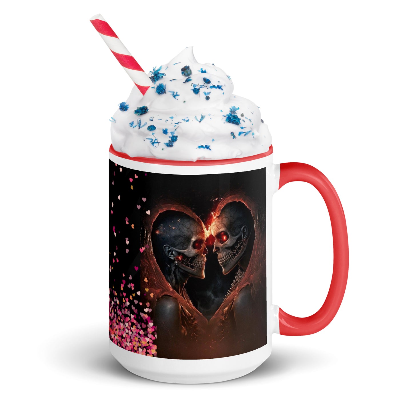 Mug à Intérieur Coloré *Amour *Love *Coeur *Skull #10
