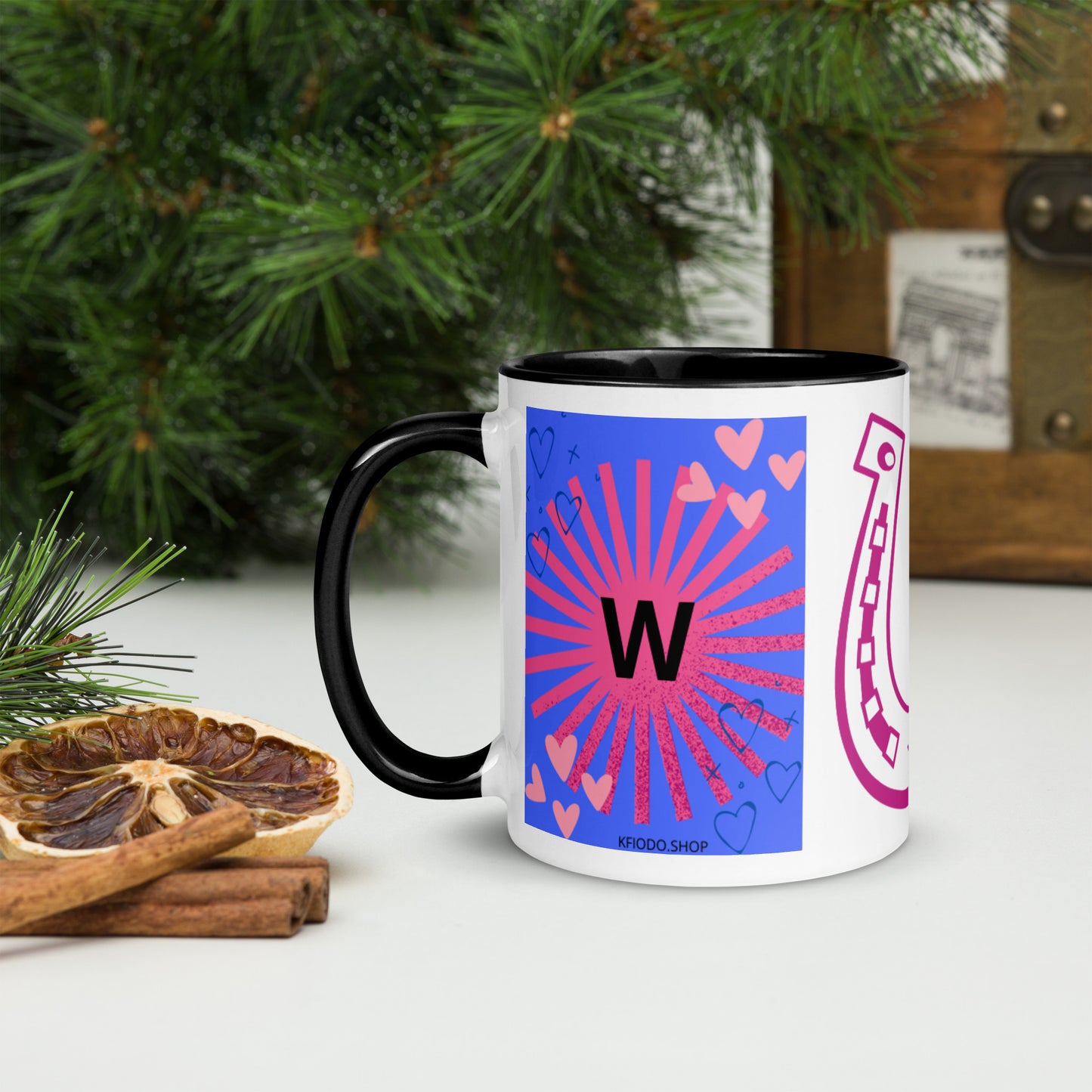 Mug *W* à Intérieur Coloré