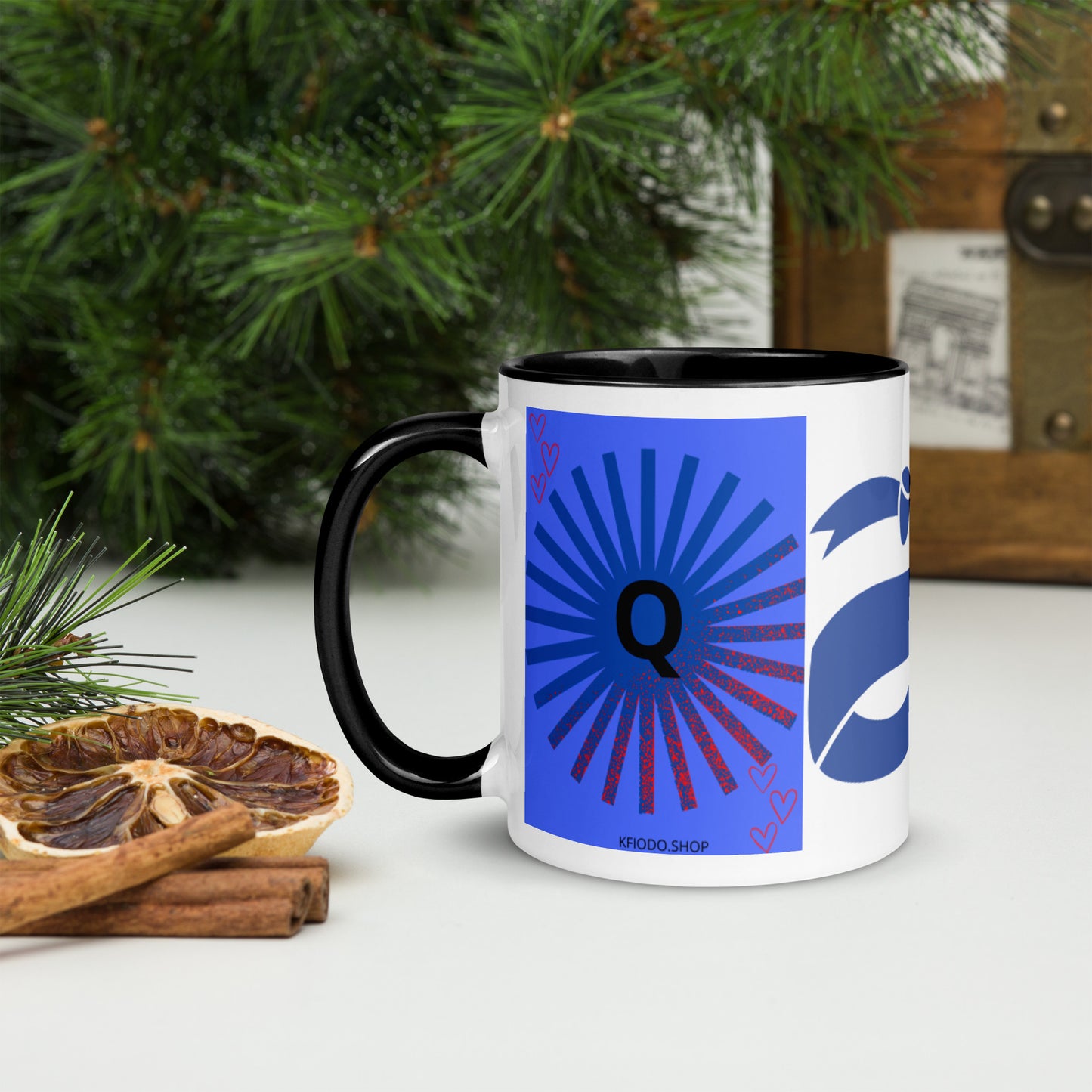 Mug *Q à Intérieur Coloré