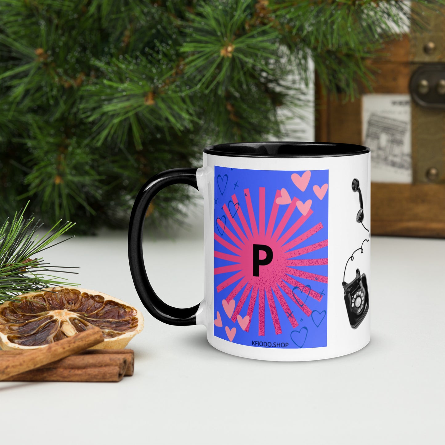 Mug *P* à Intérieur Coloré