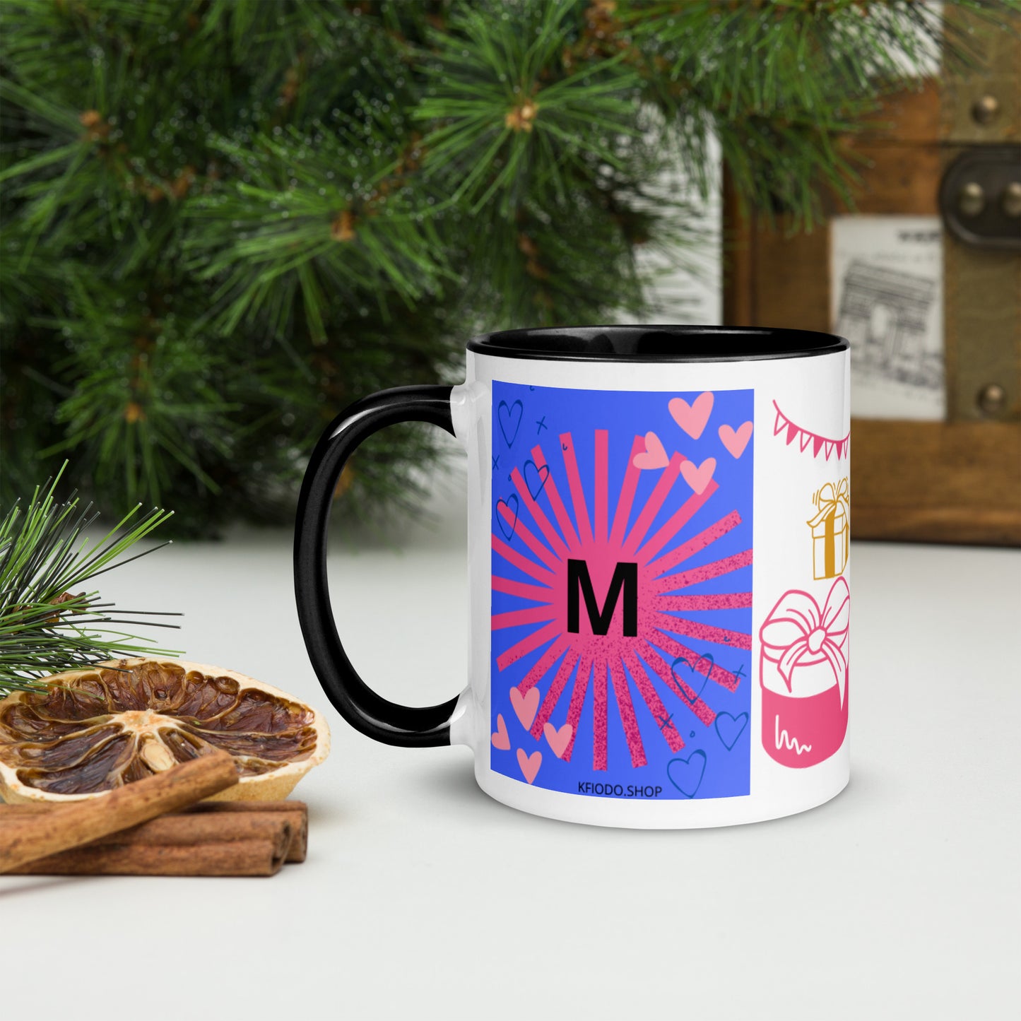 Mug *M* à Intérieur Coloré