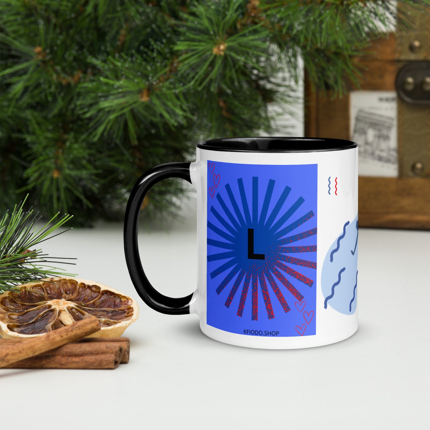 Mug *L à Intérieur Coloré