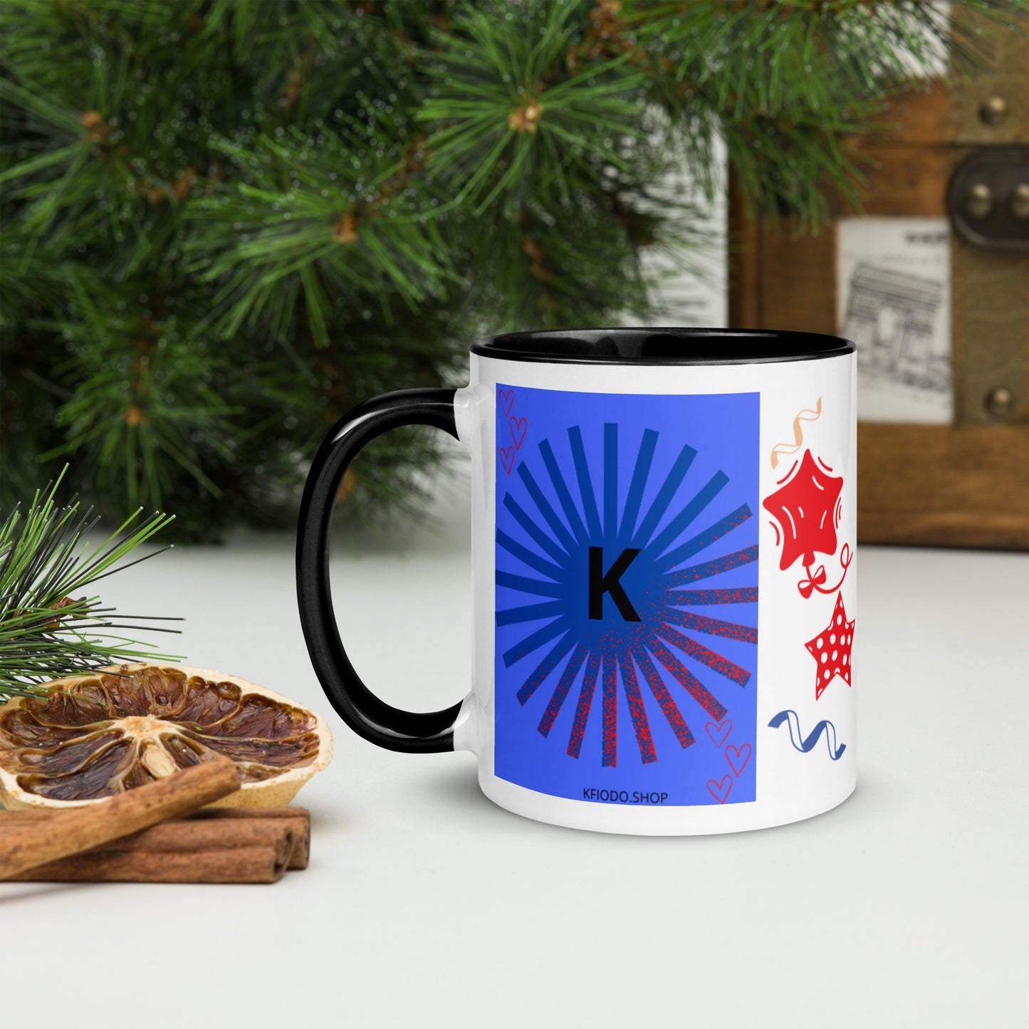 Mug *K à Intérieur Coloré