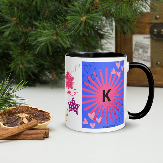 Mug *K* à Intérieur Coloré