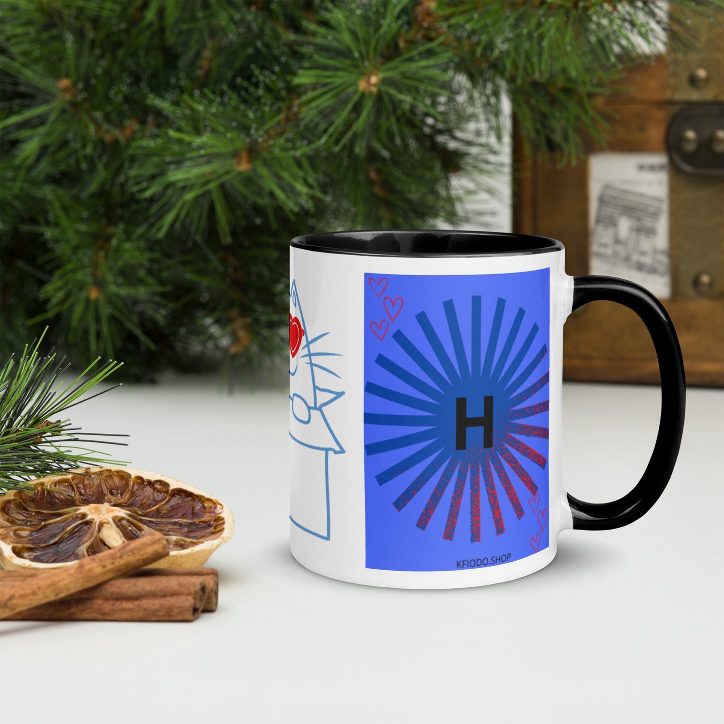 Mug *H à Intérieur Coloré