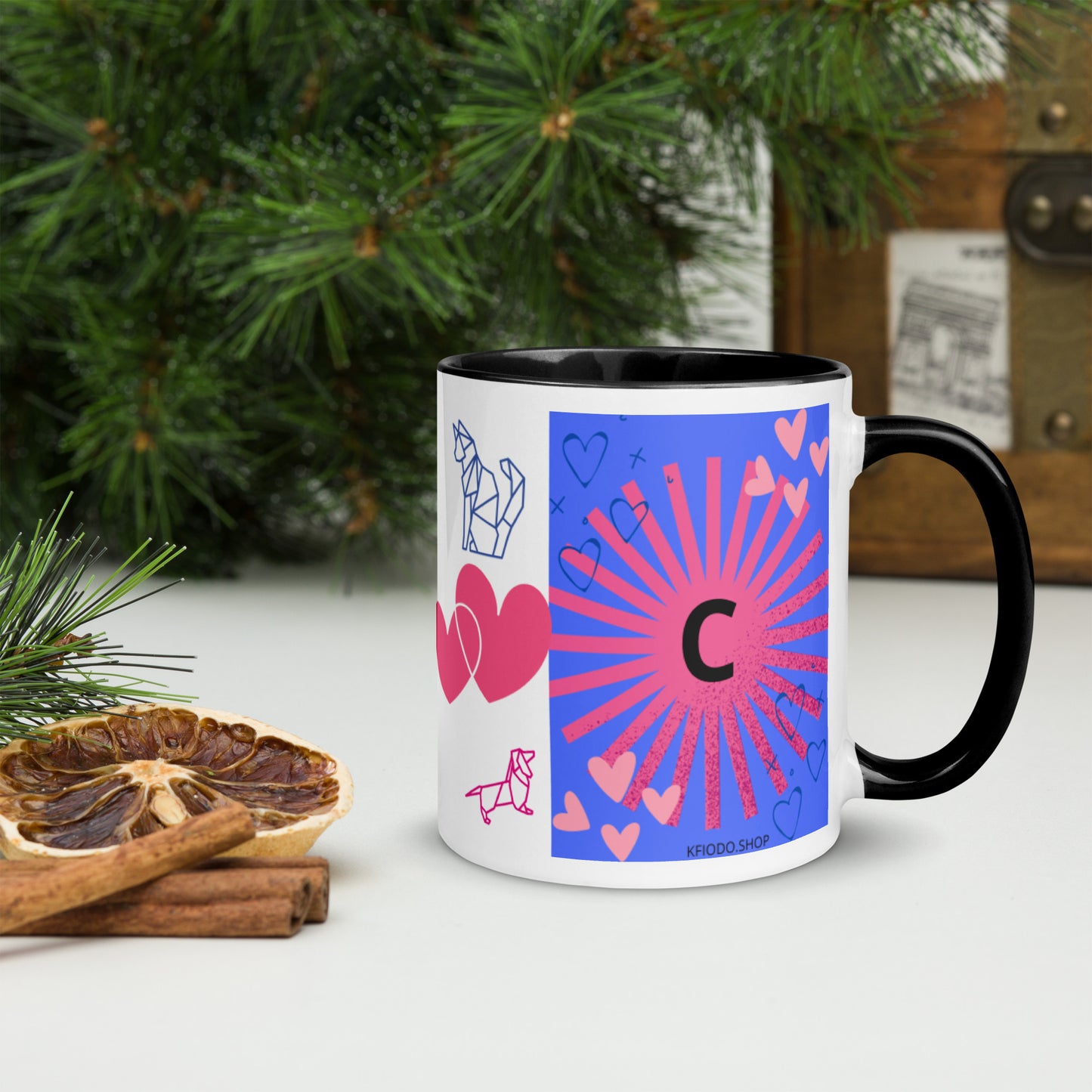 Mug *C* à Intérieur Coloré