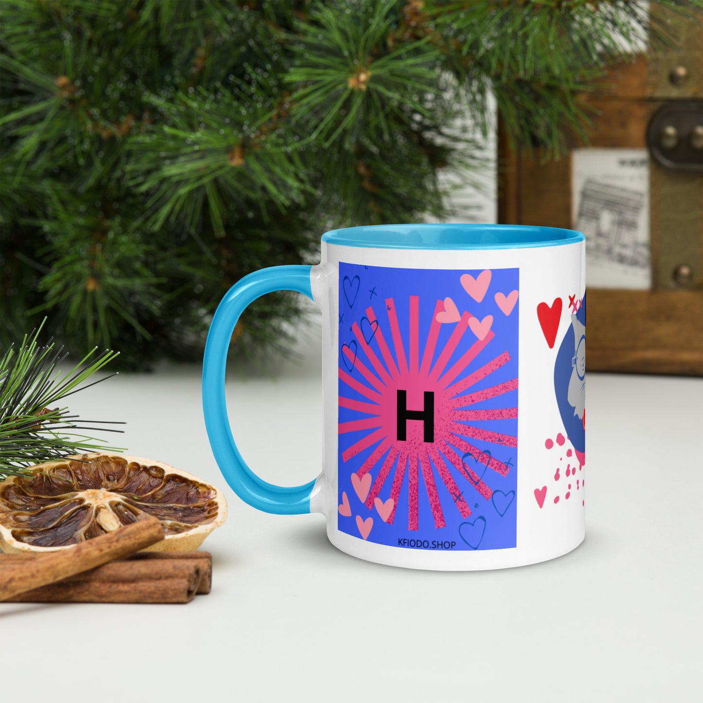 Mug *H* à Intérieur Coloré