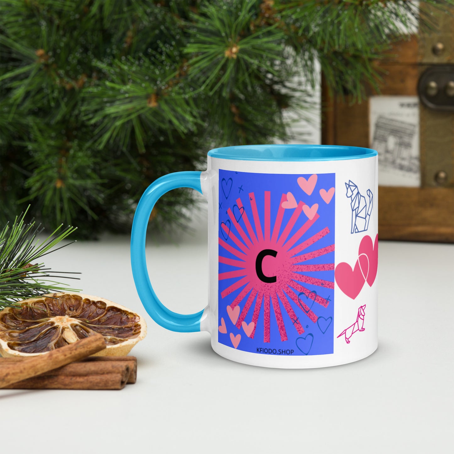Mug *C* à Intérieur Coloré