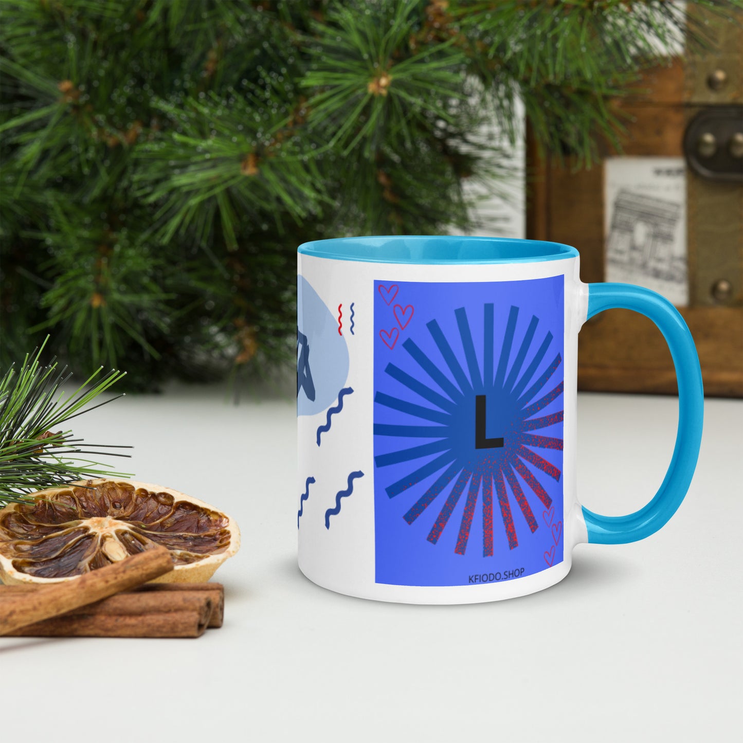 Mug *L à Intérieur Coloré