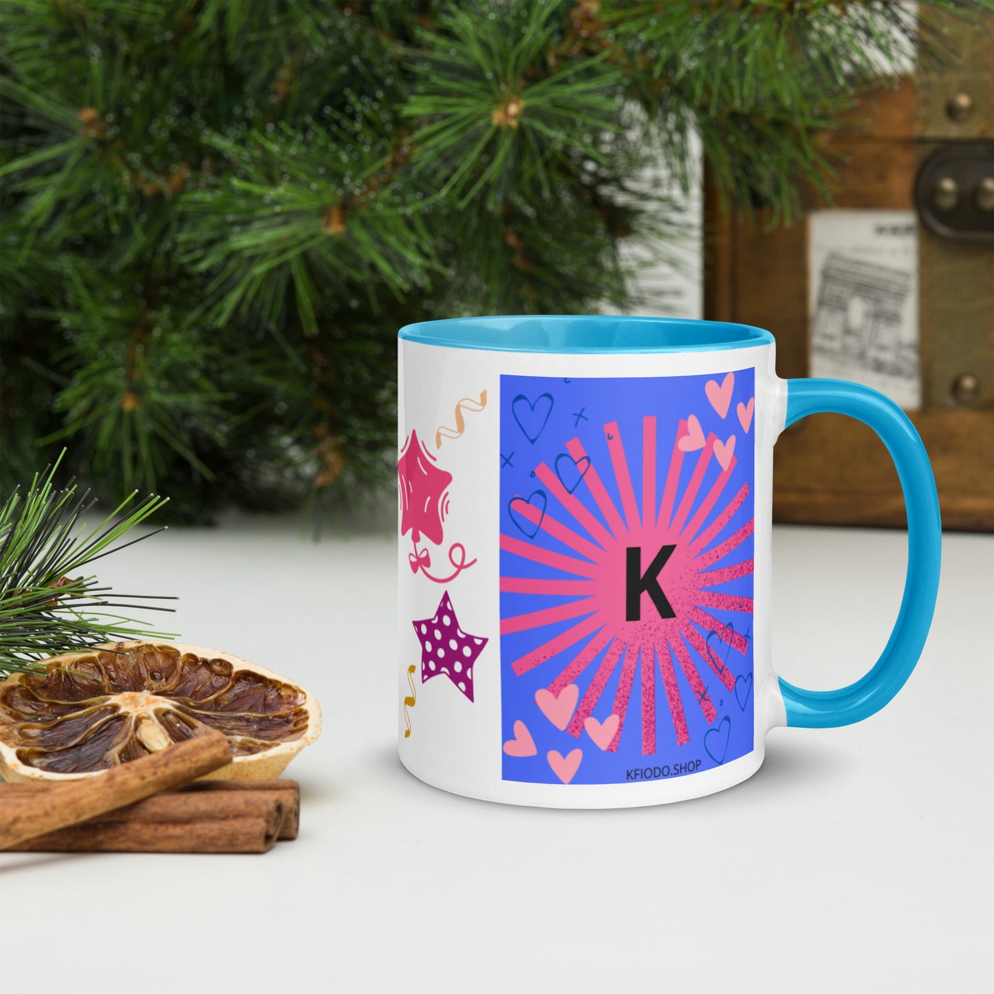 Mug *K* à Intérieur Coloré