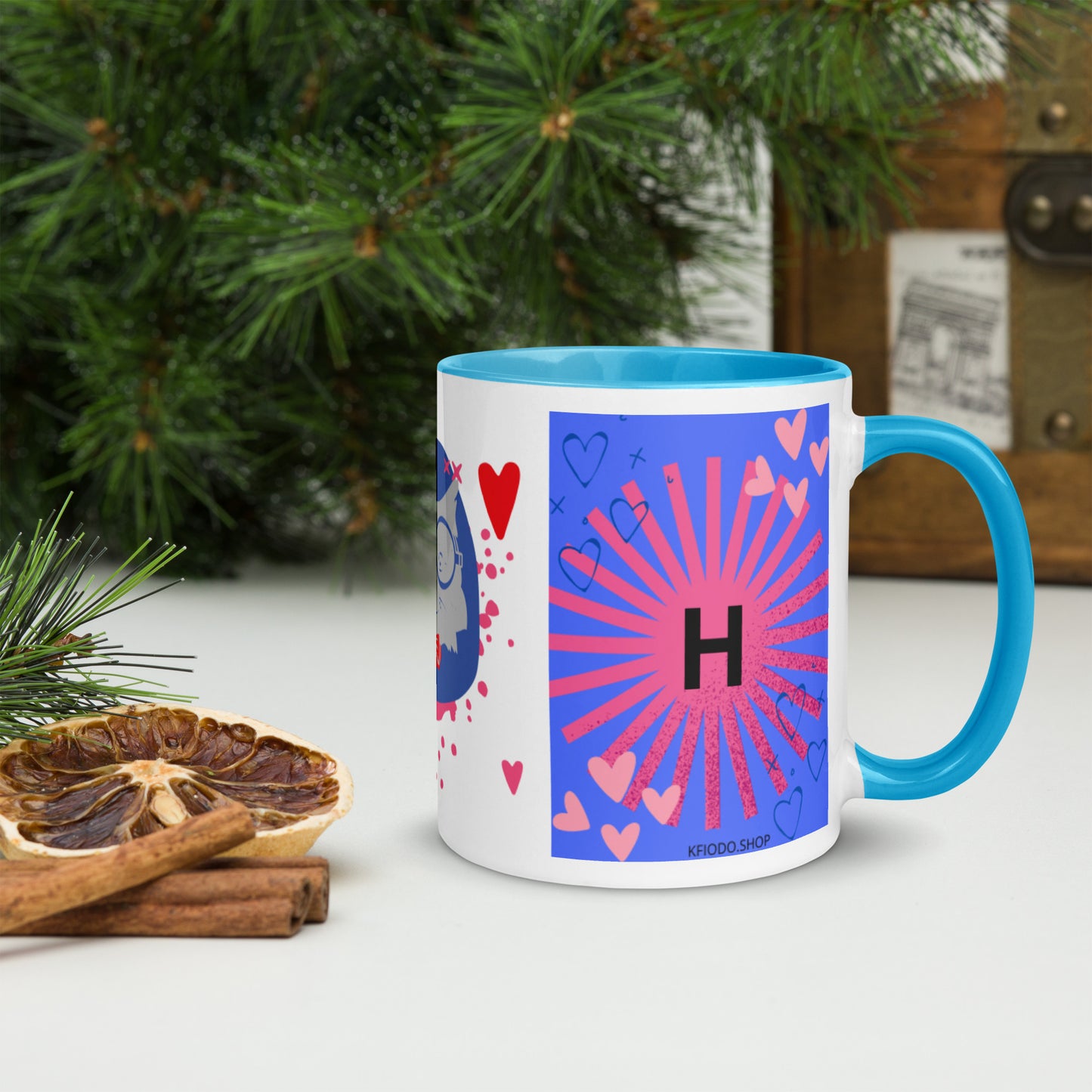 Mug *H* à Intérieur Coloré