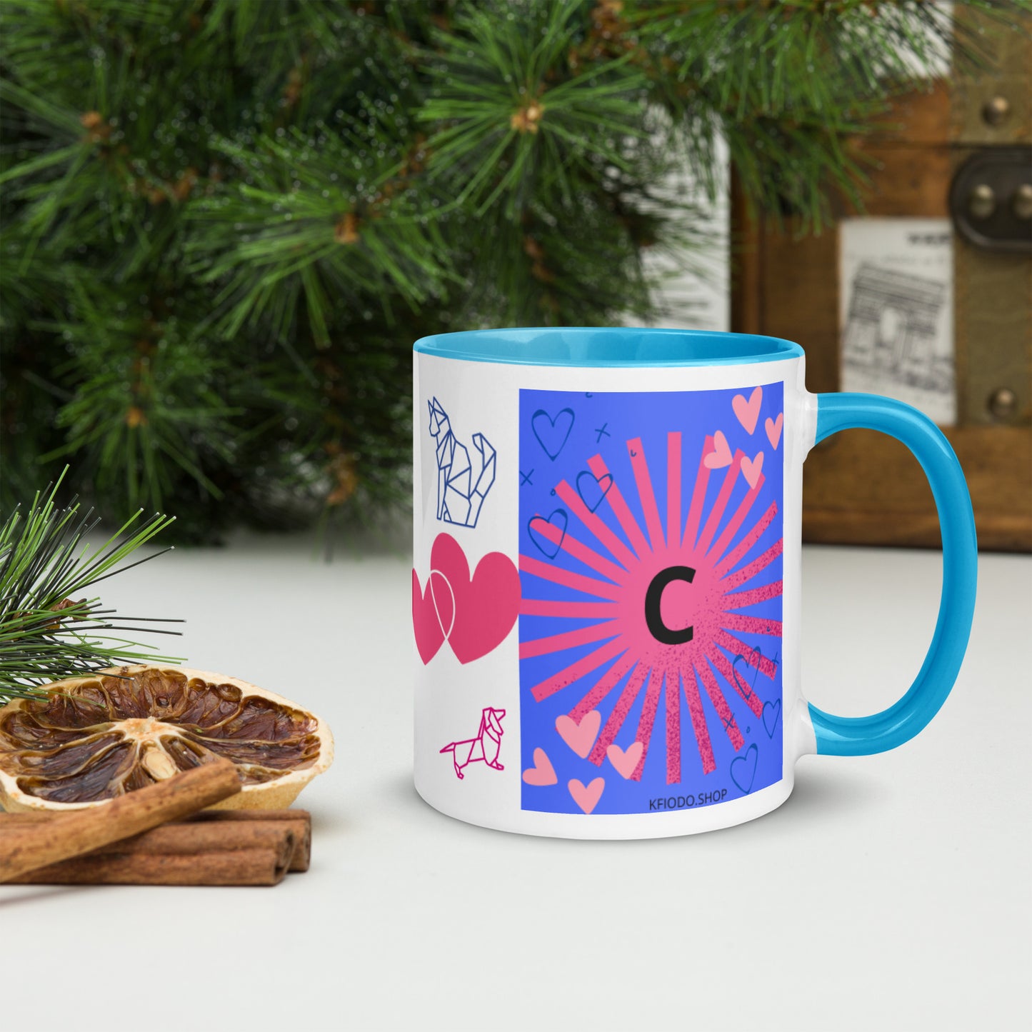 Mug *C* à Intérieur Coloré