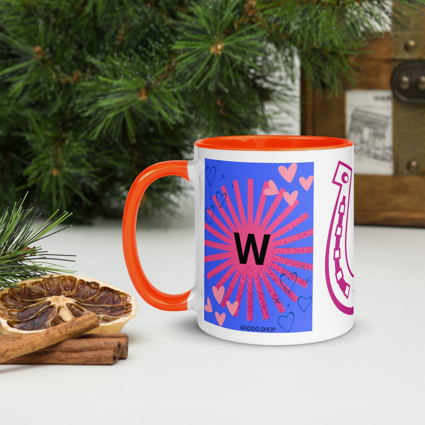 Mug *W* à Intérieur Coloré