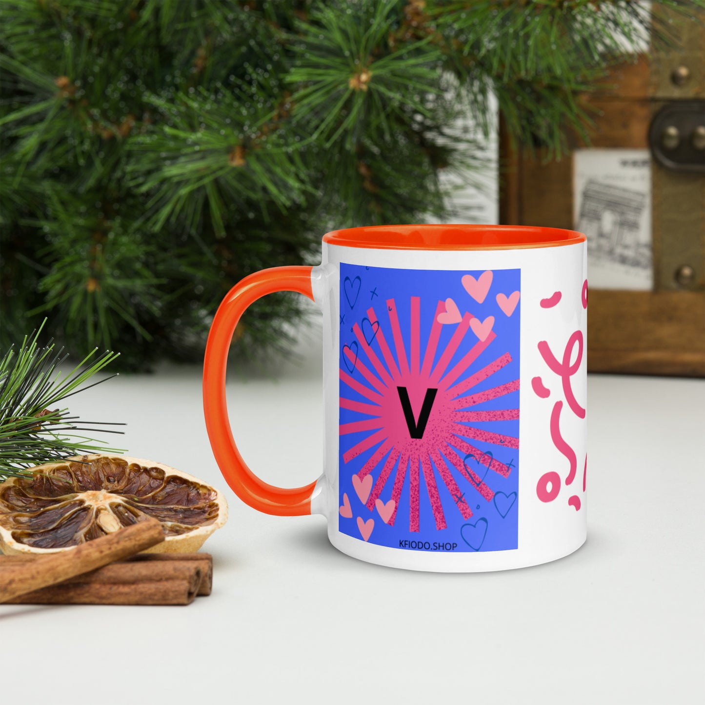 Mug *V* à Intérieur Coloré
