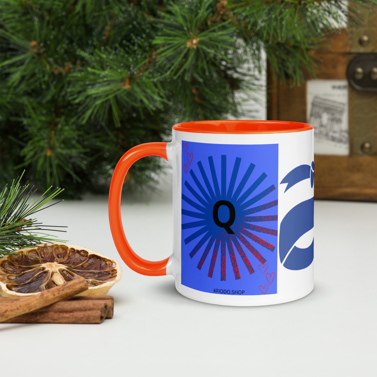 Mug *Q à Intérieur Coloré