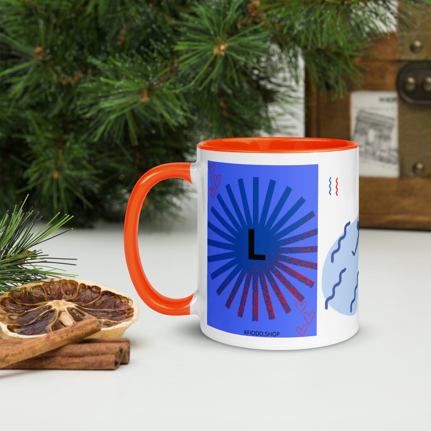 Mug *L à Intérieur Coloré