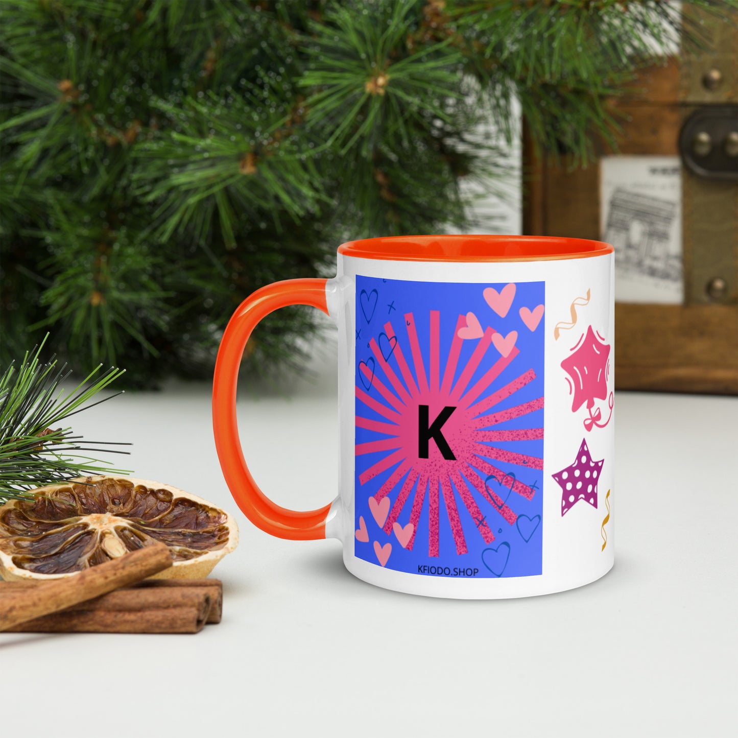 Mug *K* à Intérieur Coloré