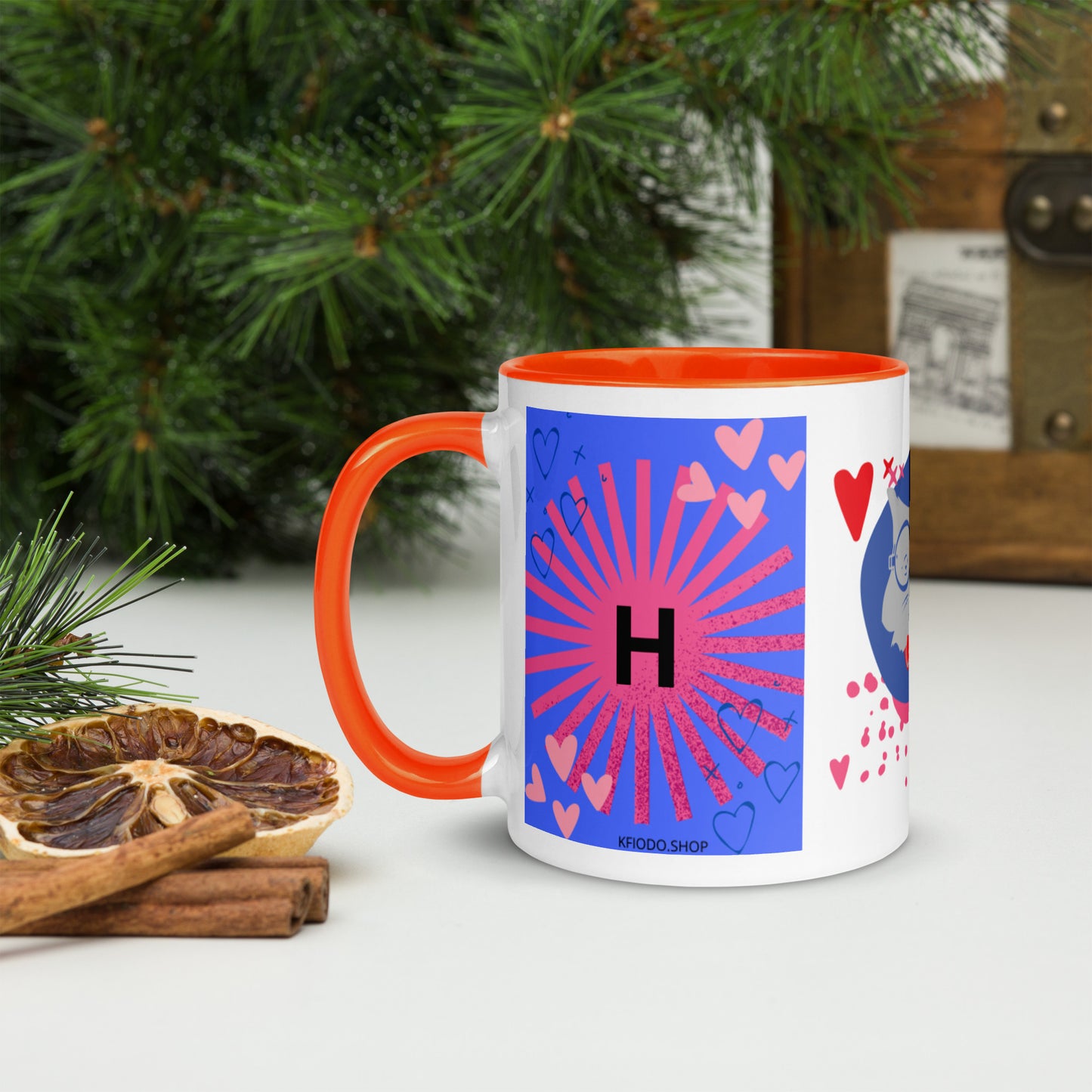 Mug *H* à Intérieur Coloré