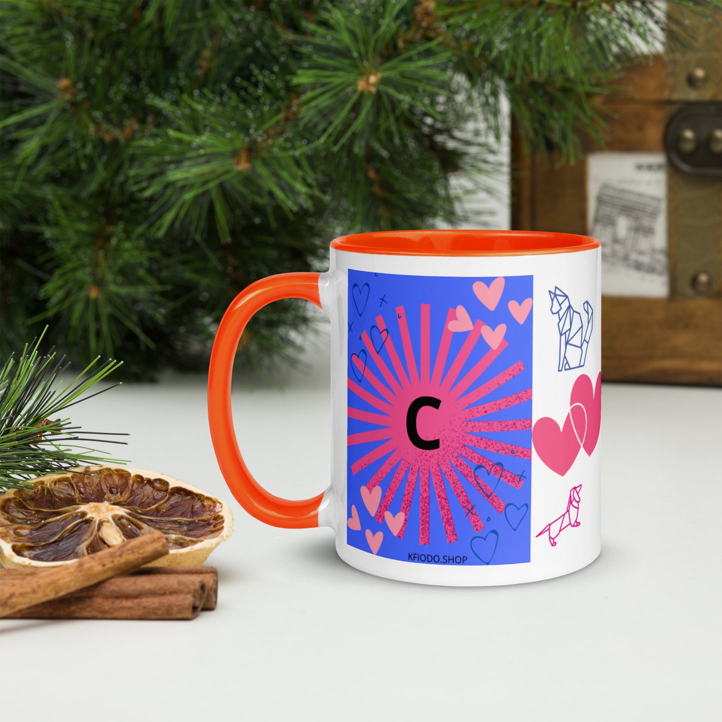 Mug *C* à Intérieur Coloré