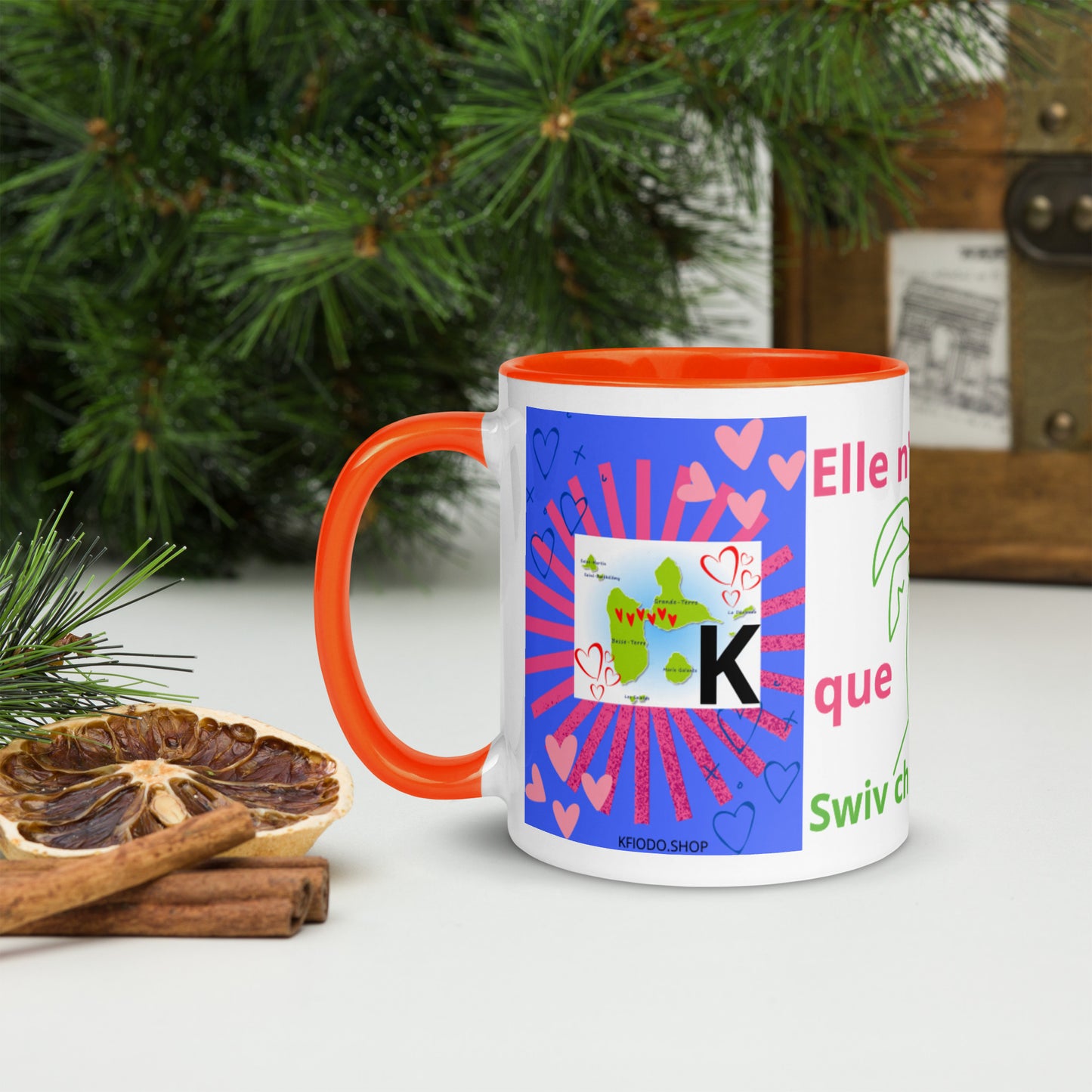 Mug *GUADELOUPE* à Intérieur Coloré