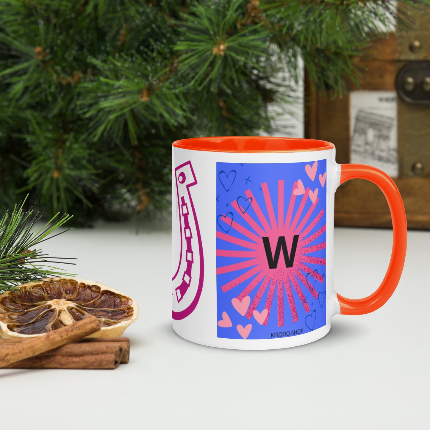 Mug *W* à Intérieur Coloré