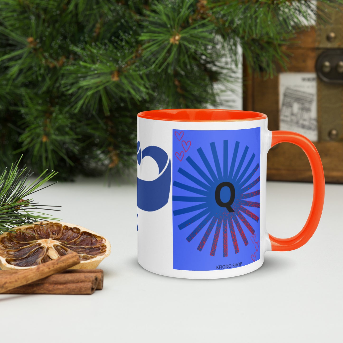 Mug *Q à Intérieur Coloré