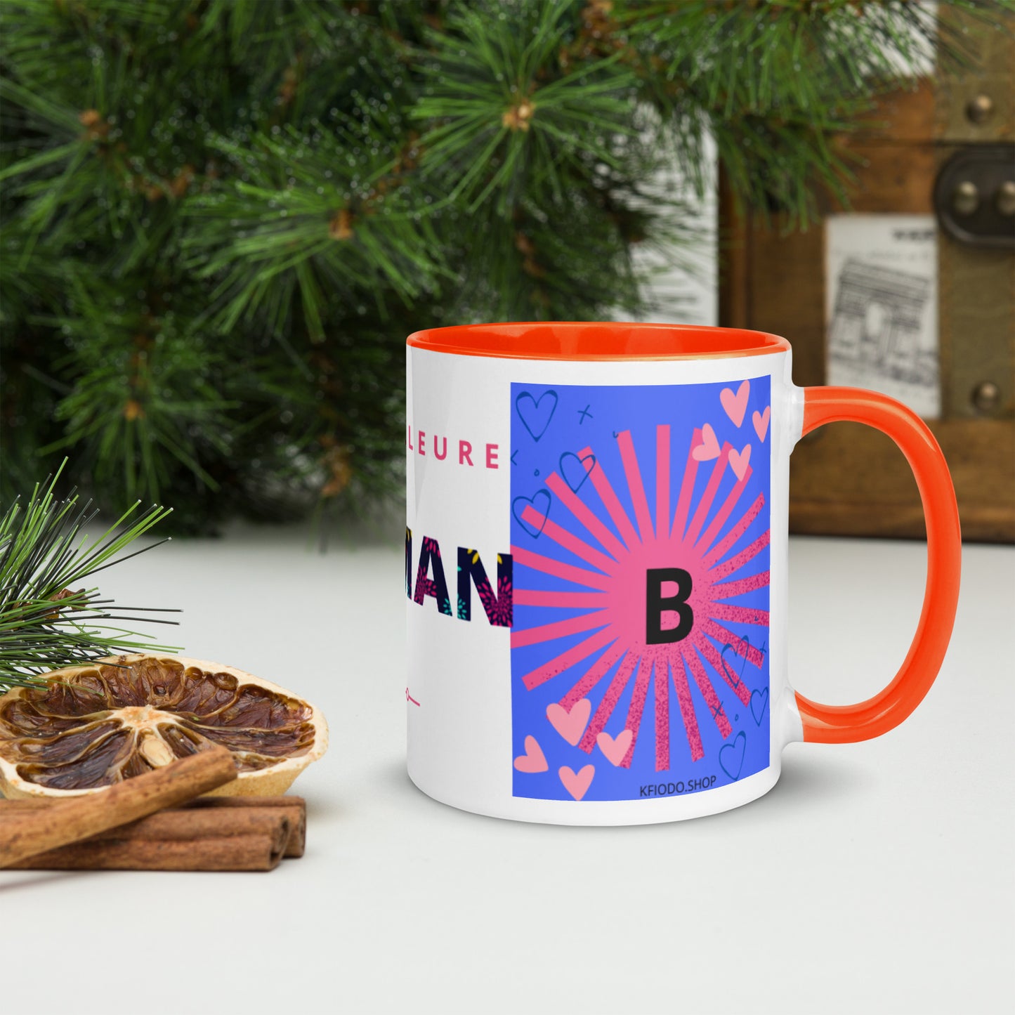 Mug *B* à Intérieur Coloré