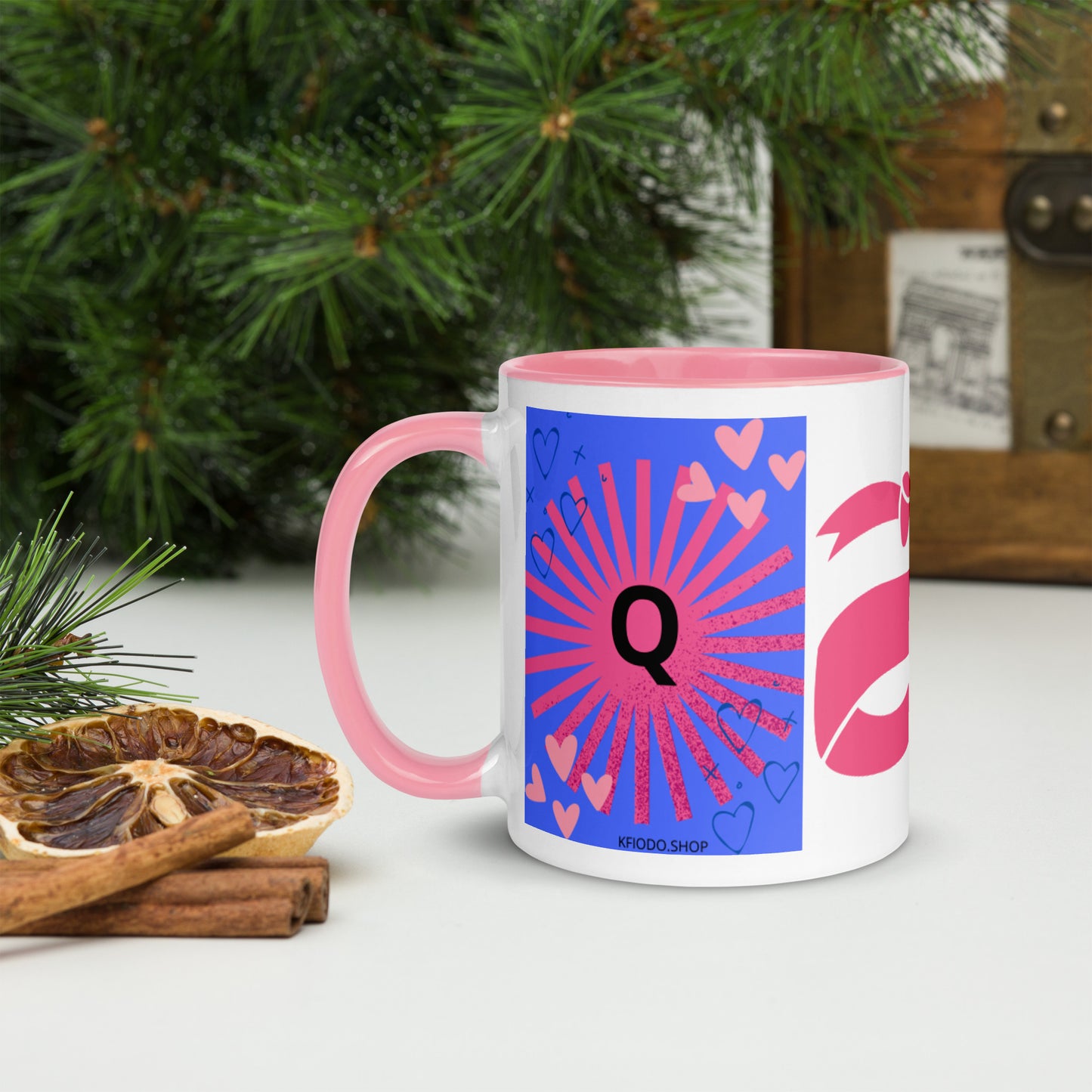 Mug *Q* à Intérieur Coloré