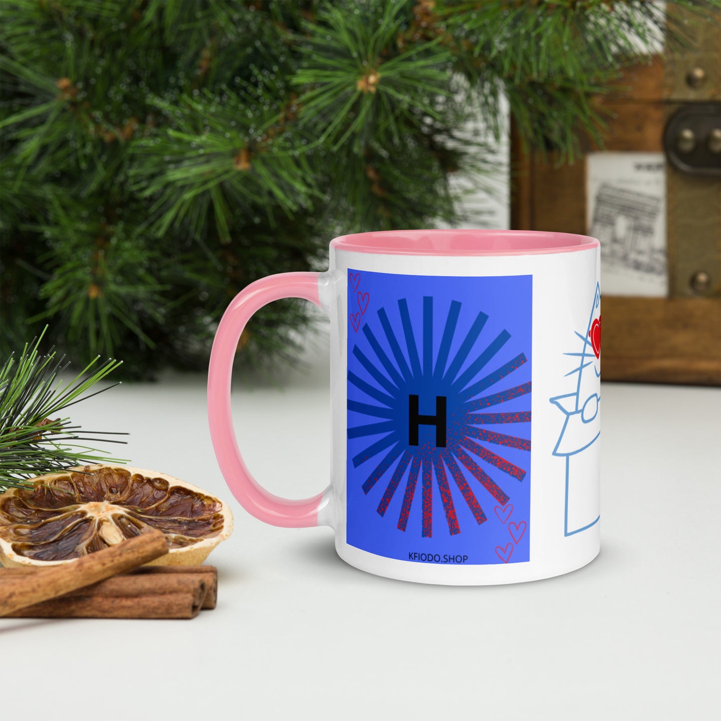 Mug *H à Intérieur Coloré