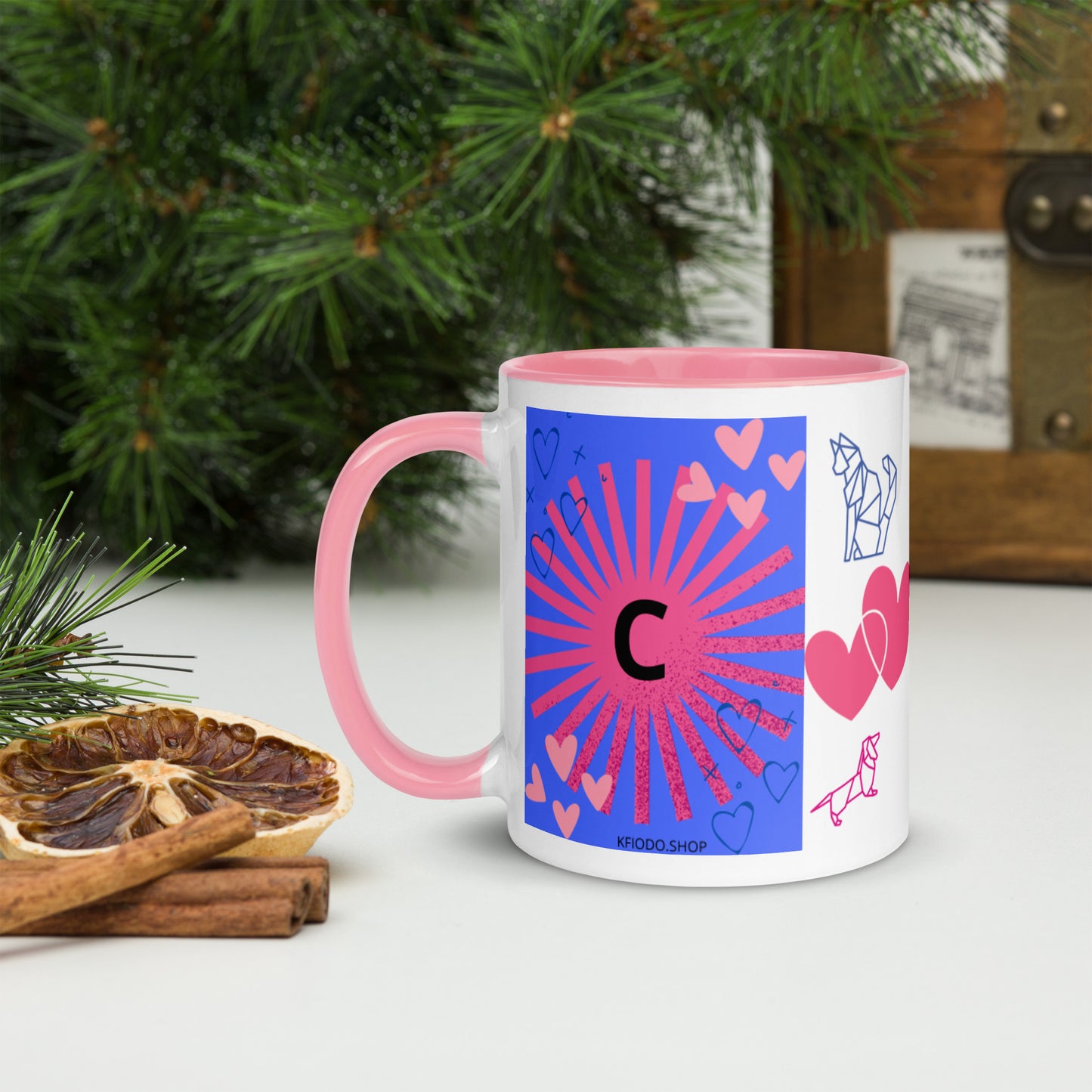 Mug *C* à Intérieur Coloré