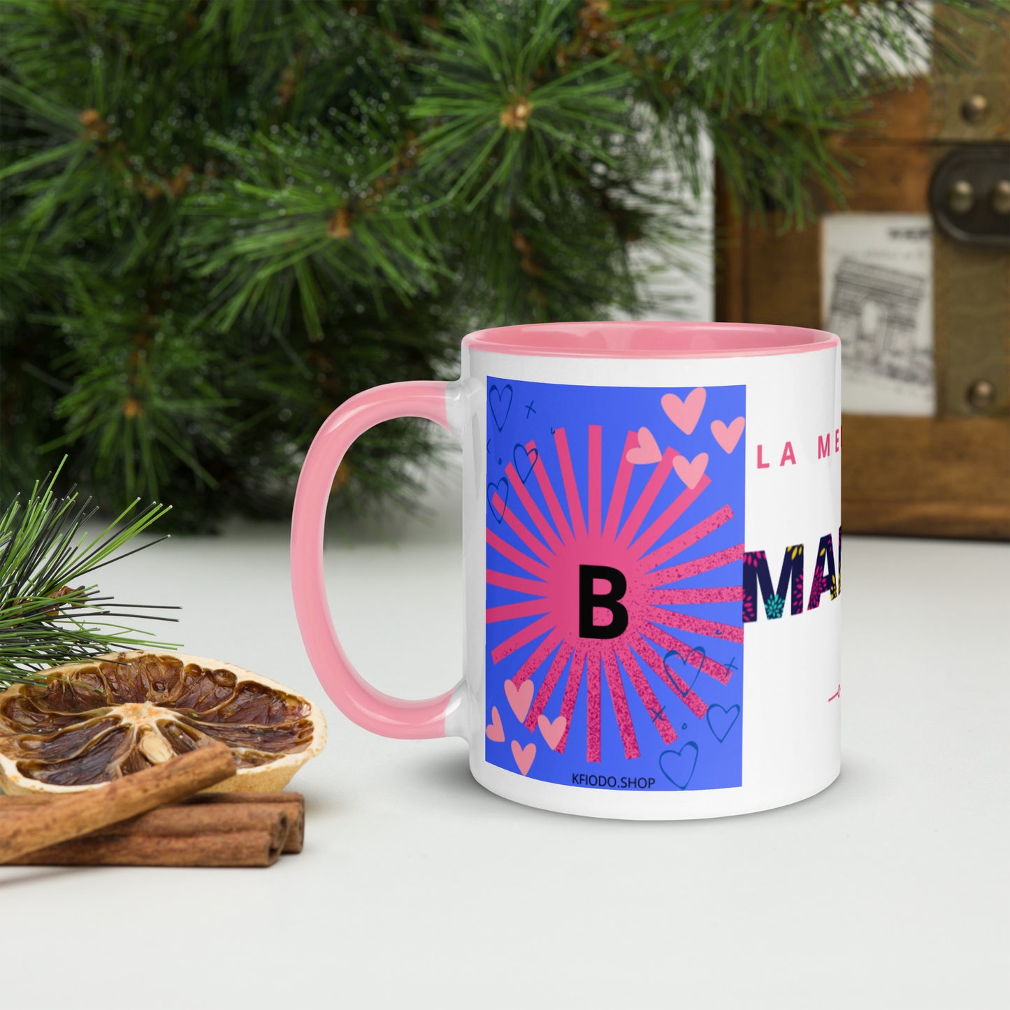 Mug *B* à Intérieur Coloré