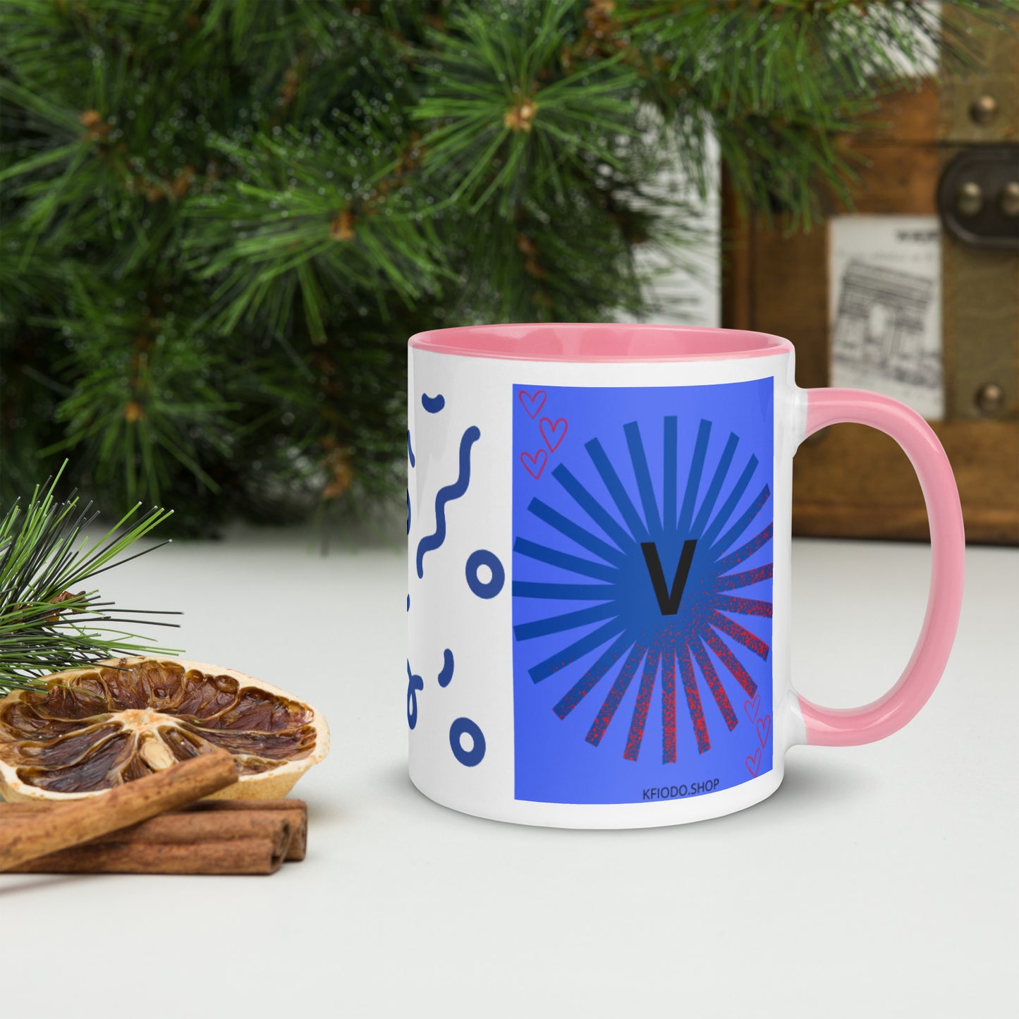 Mug *V à Intérieur Coloré
