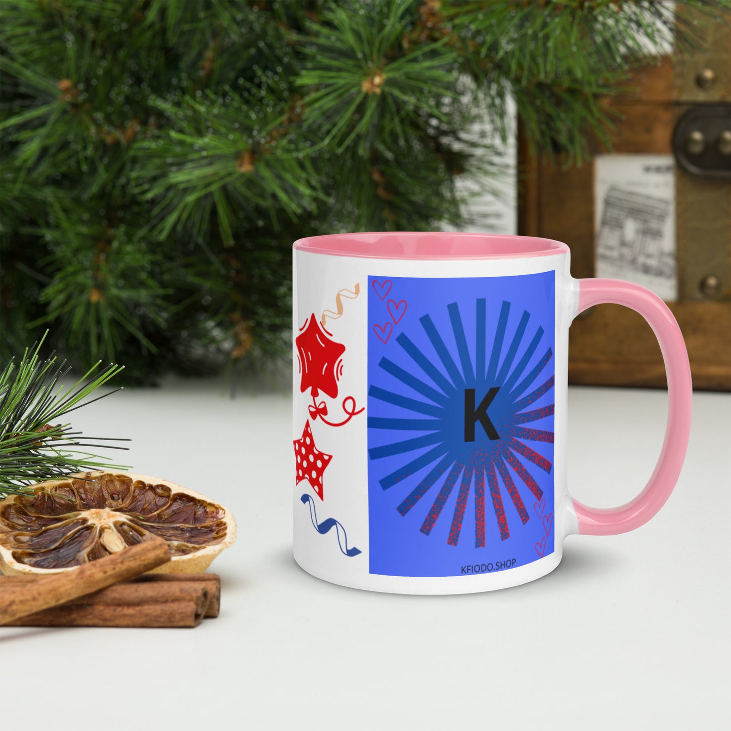 Mug *K à Intérieur Coloré