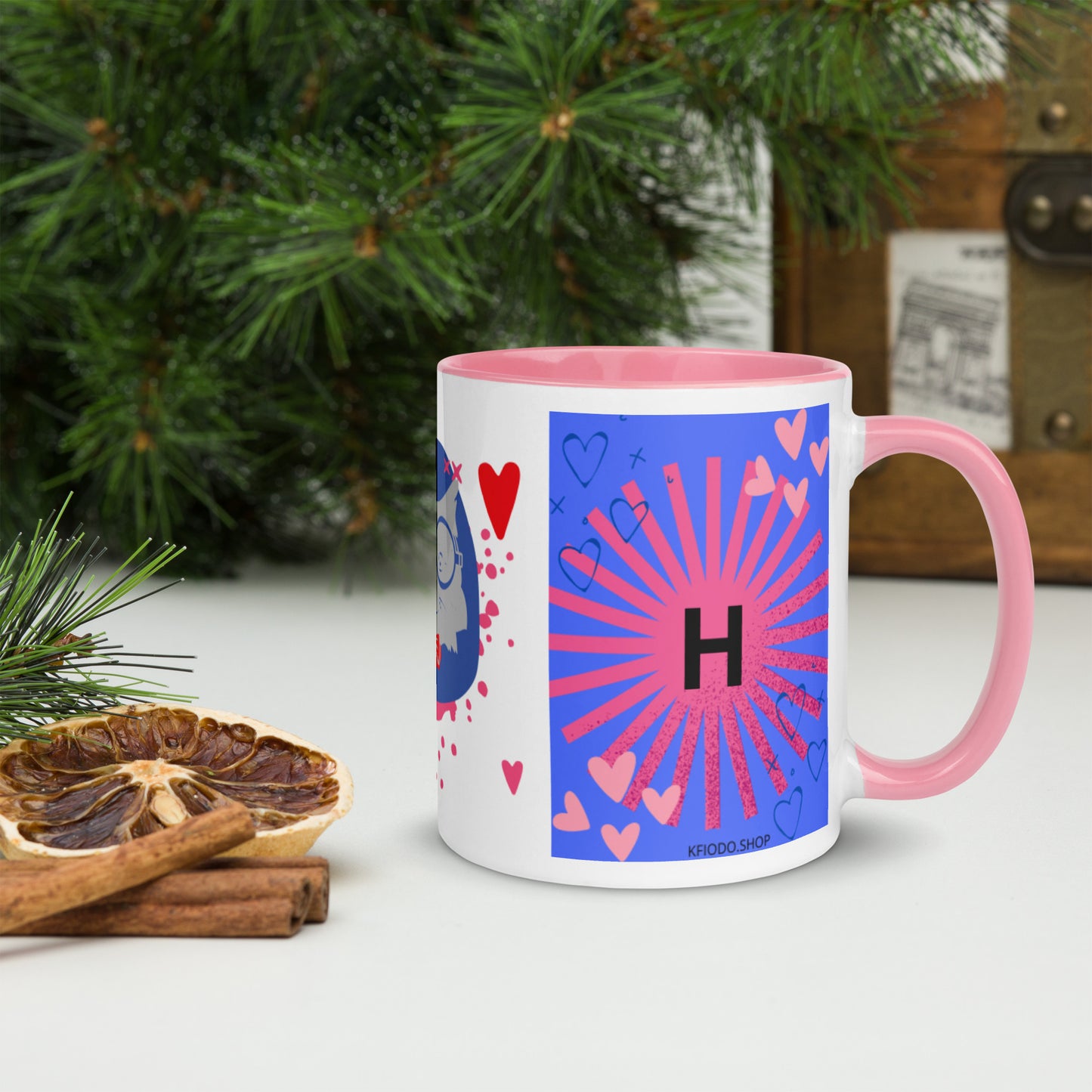 Mug *H* à Intérieur Coloré