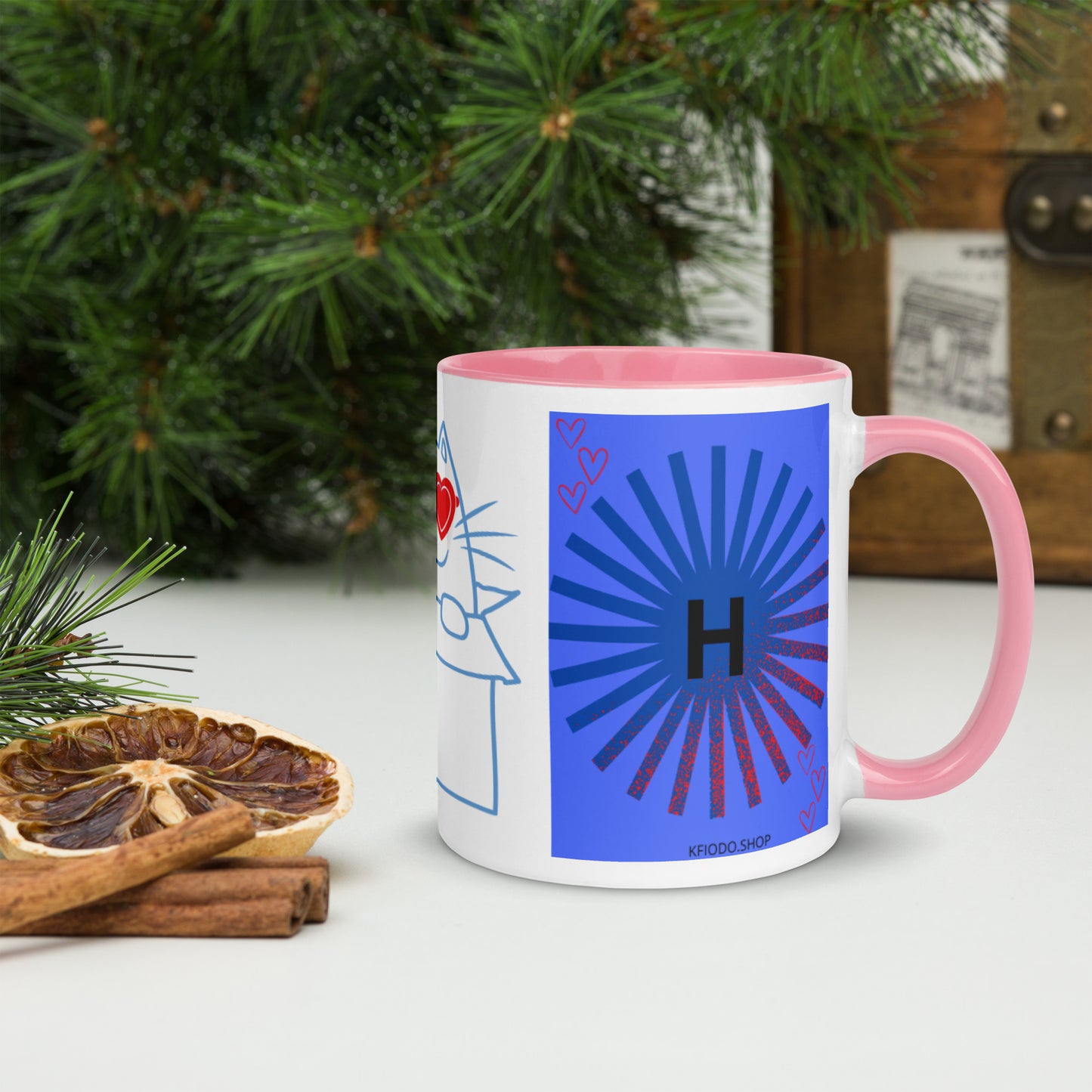 Mug *H à Intérieur Coloré