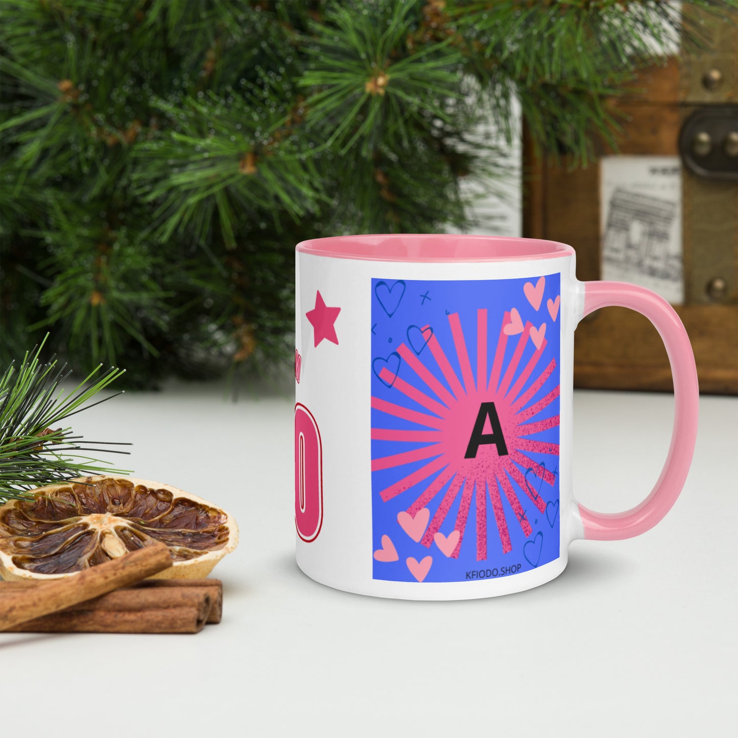 Mug *A* à Intérieur Coloré