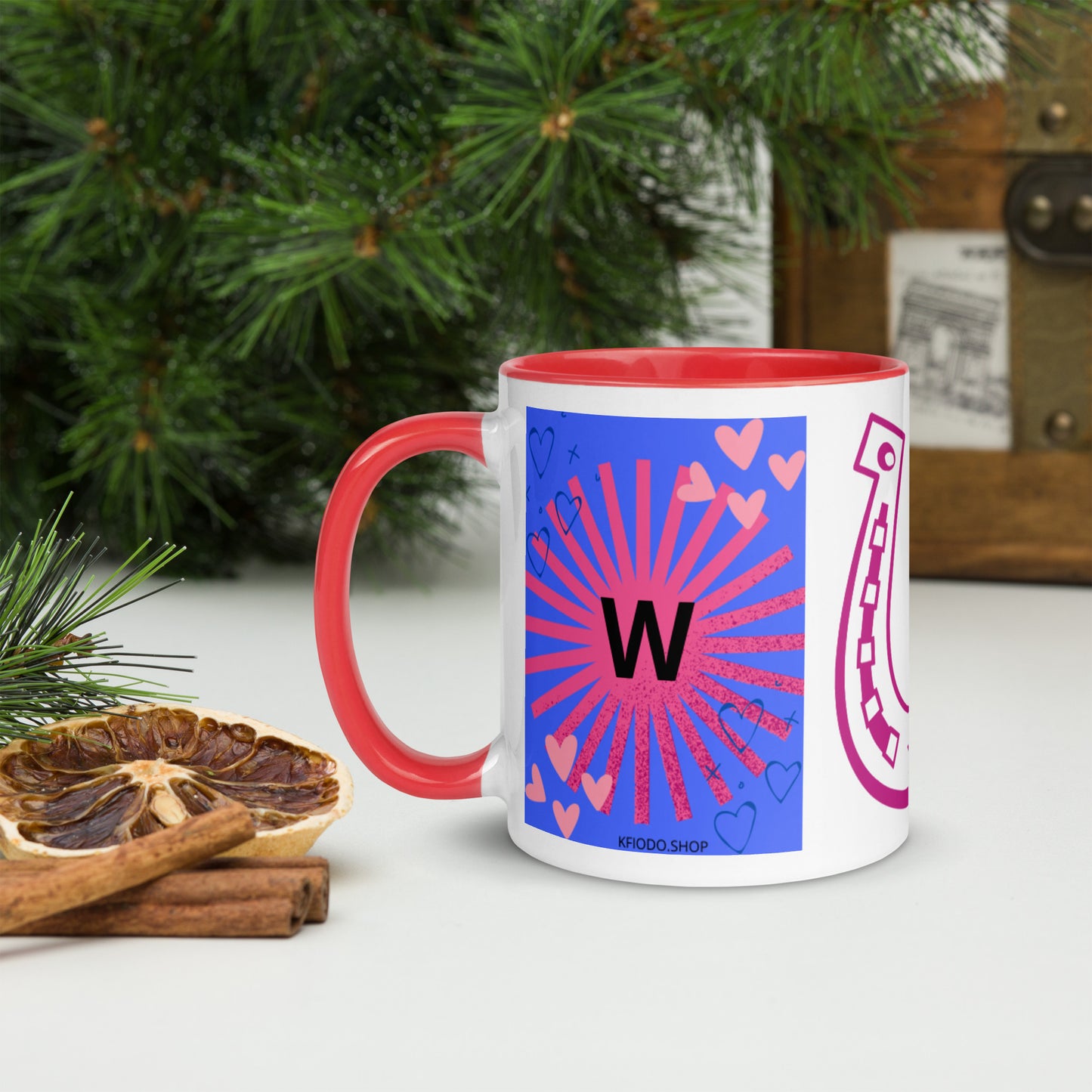 Mug *W* à Intérieur Coloré