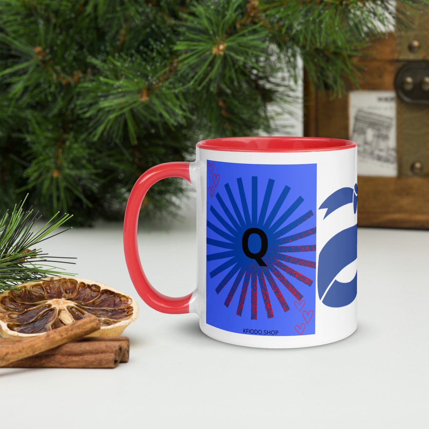 Mug *Q à Intérieur Coloré