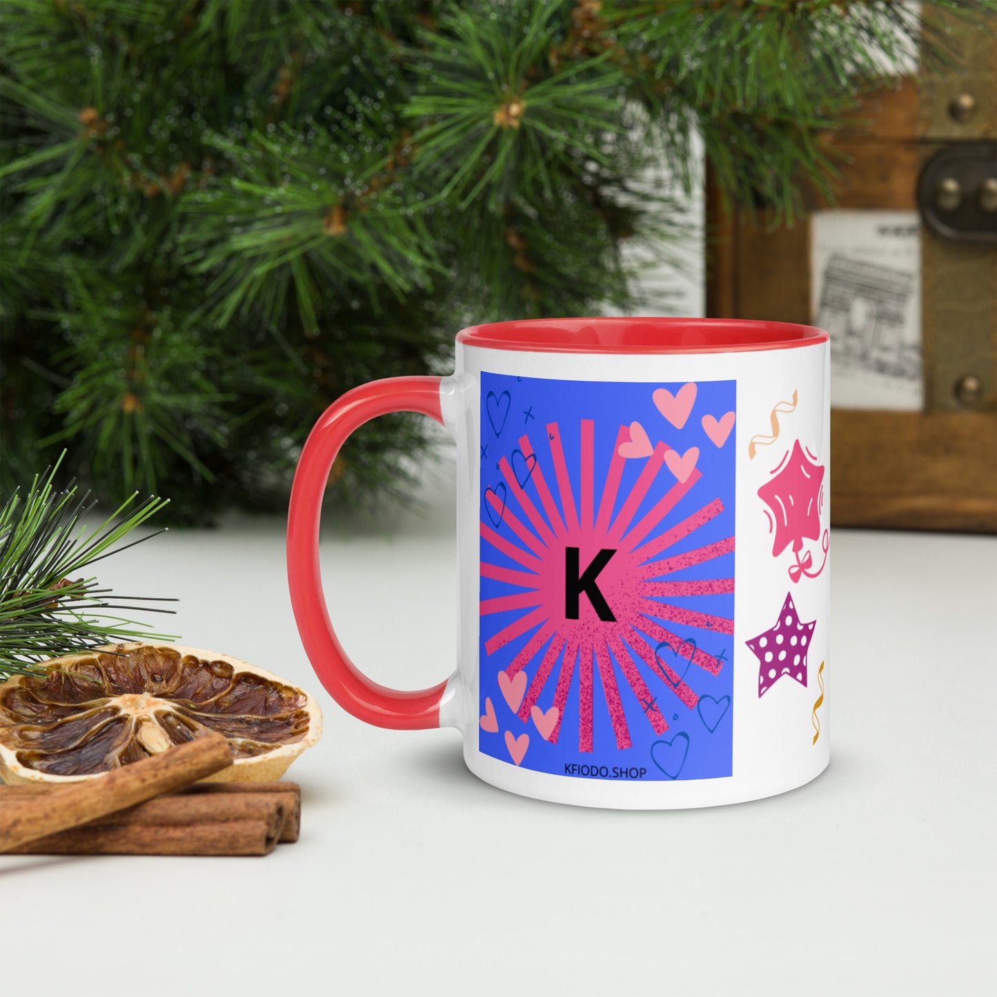 Mug *K* à Intérieur Coloré