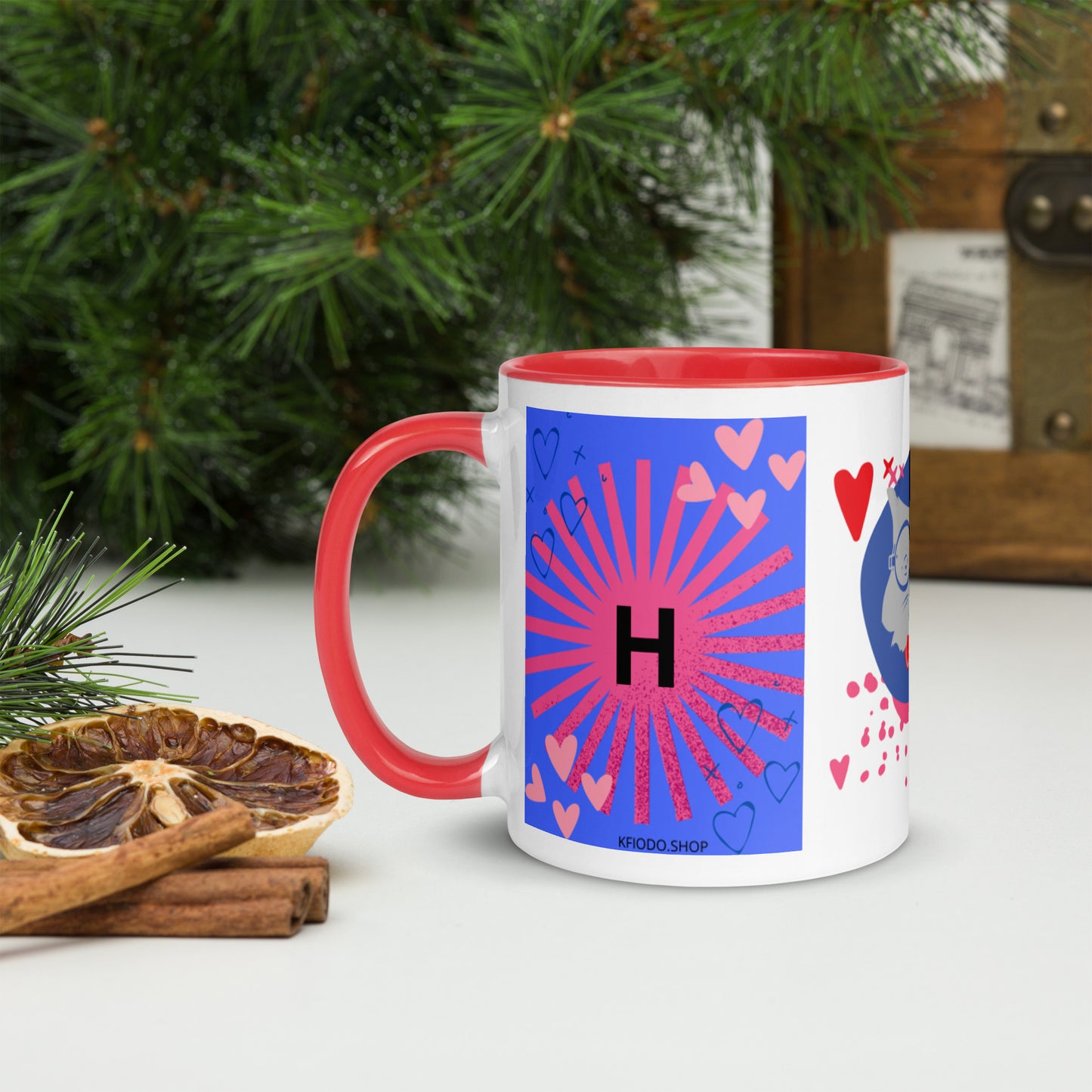 Mug *H* à Intérieur Coloré