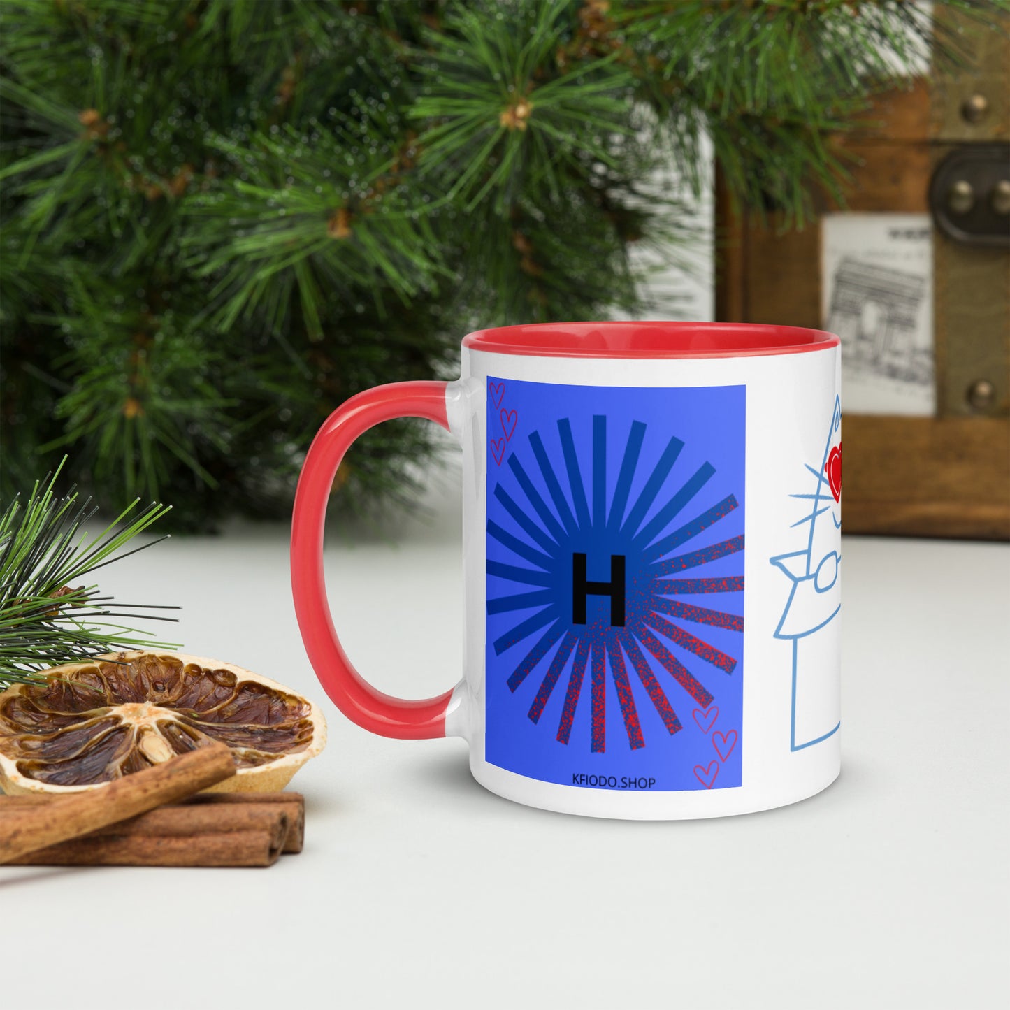 Mug *H à Intérieur Coloré