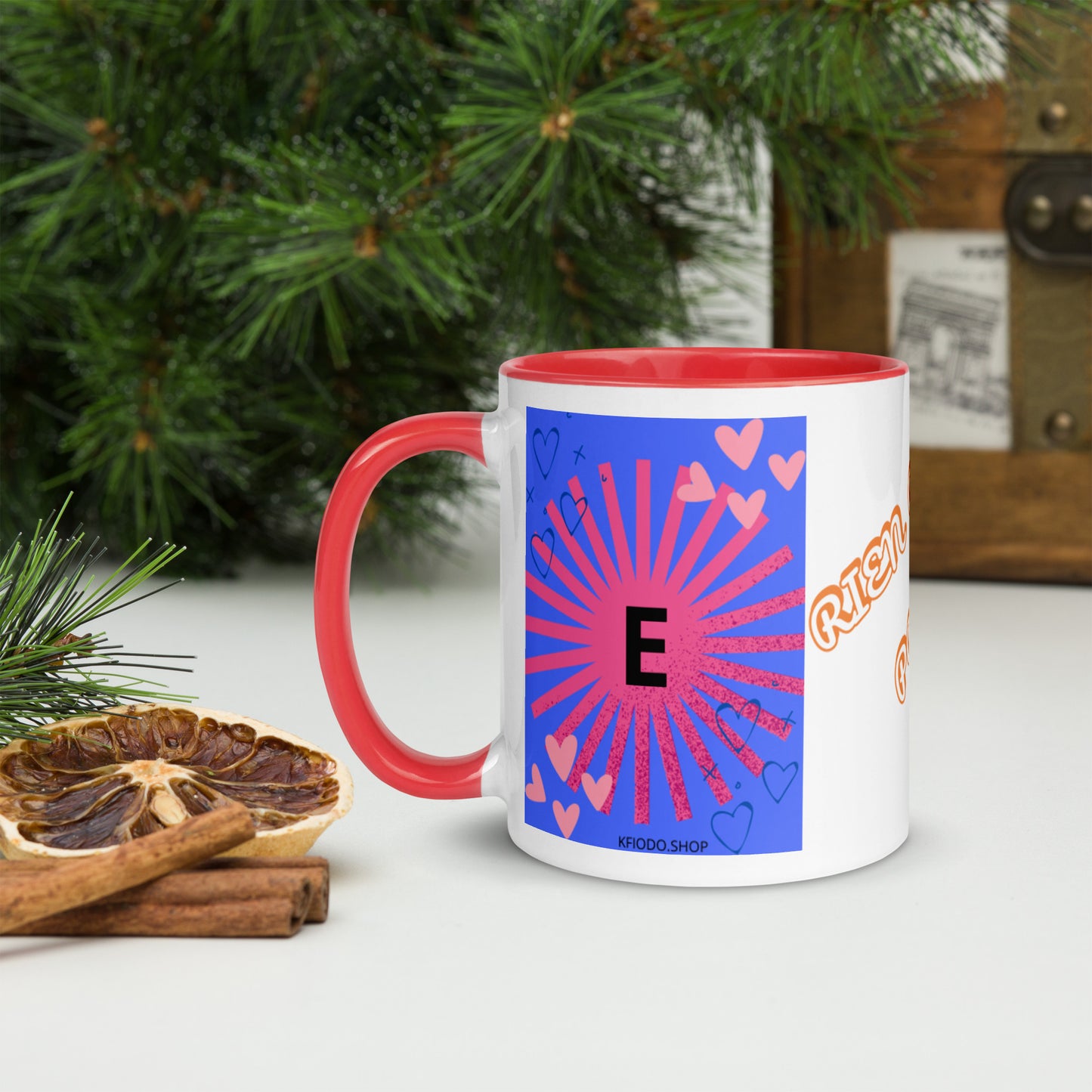 Mug *E* à Intérieur Coloré