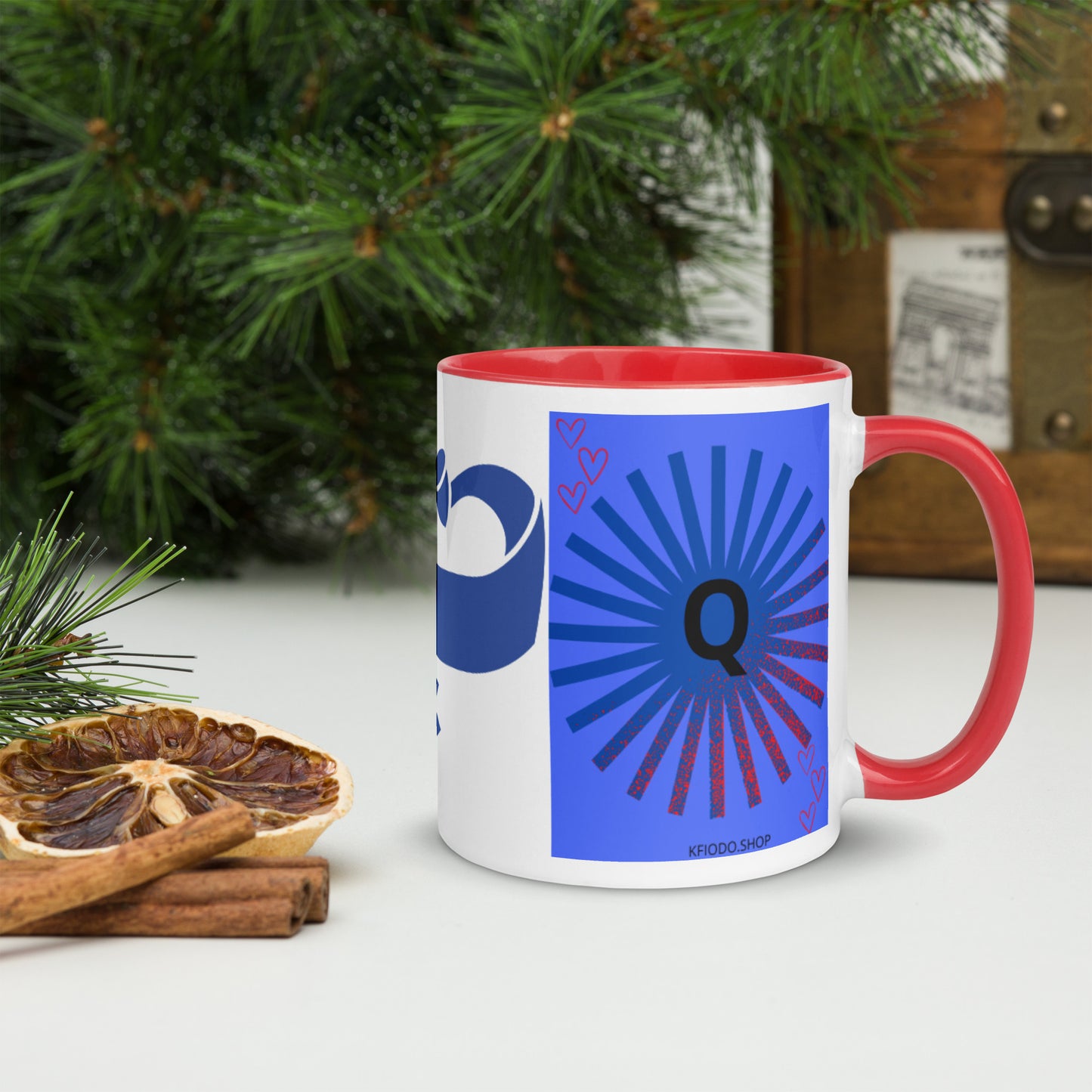 Mug *Q à Intérieur Coloré