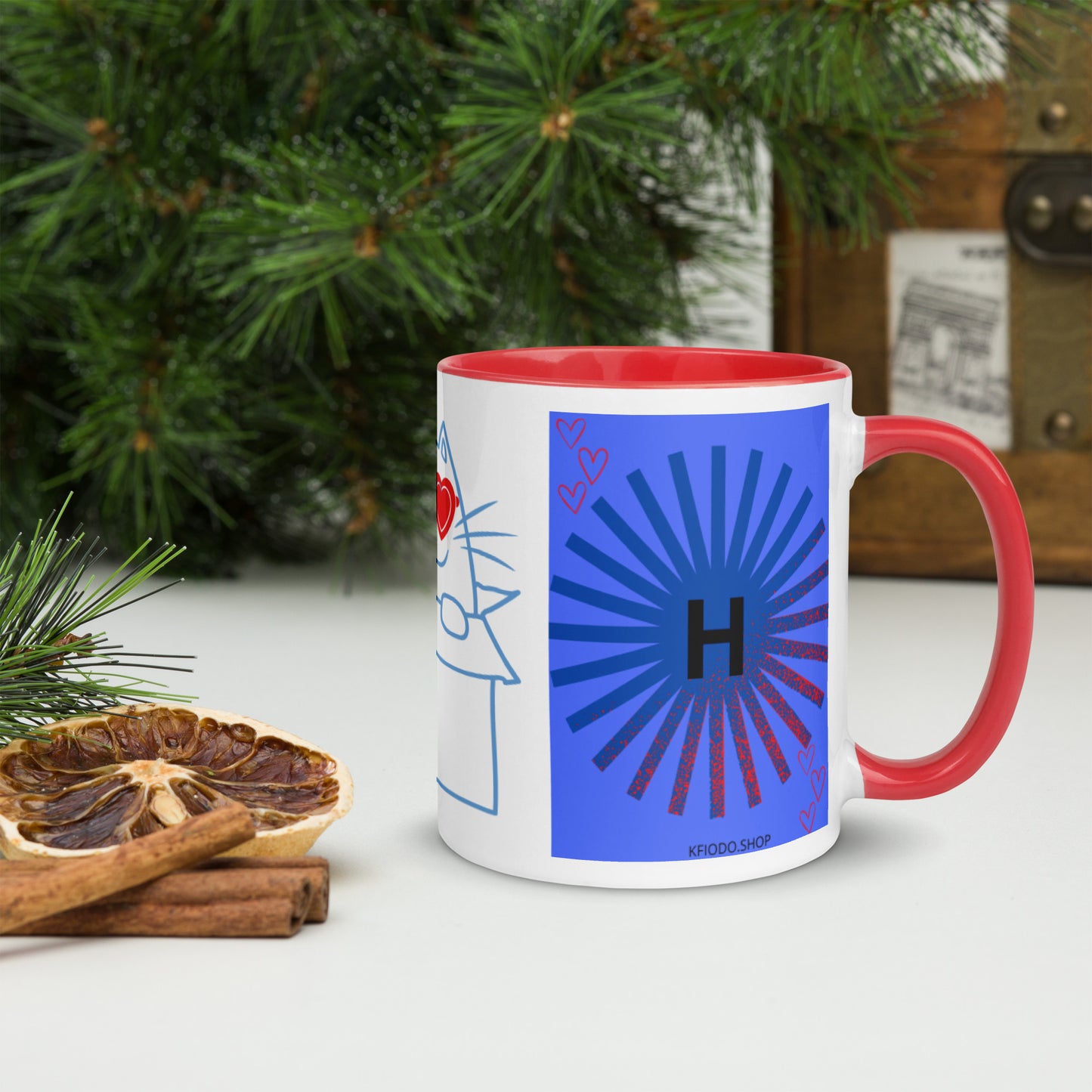 Mug *H à Intérieur Coloré