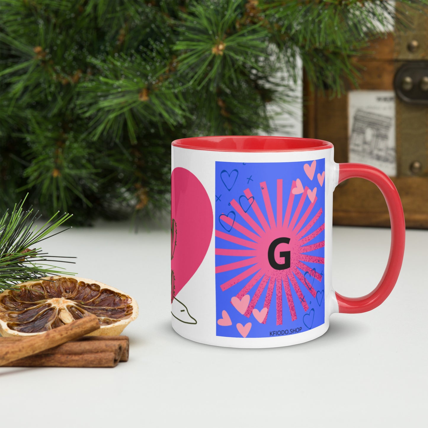 Mug *G* à Intérieur Coloré