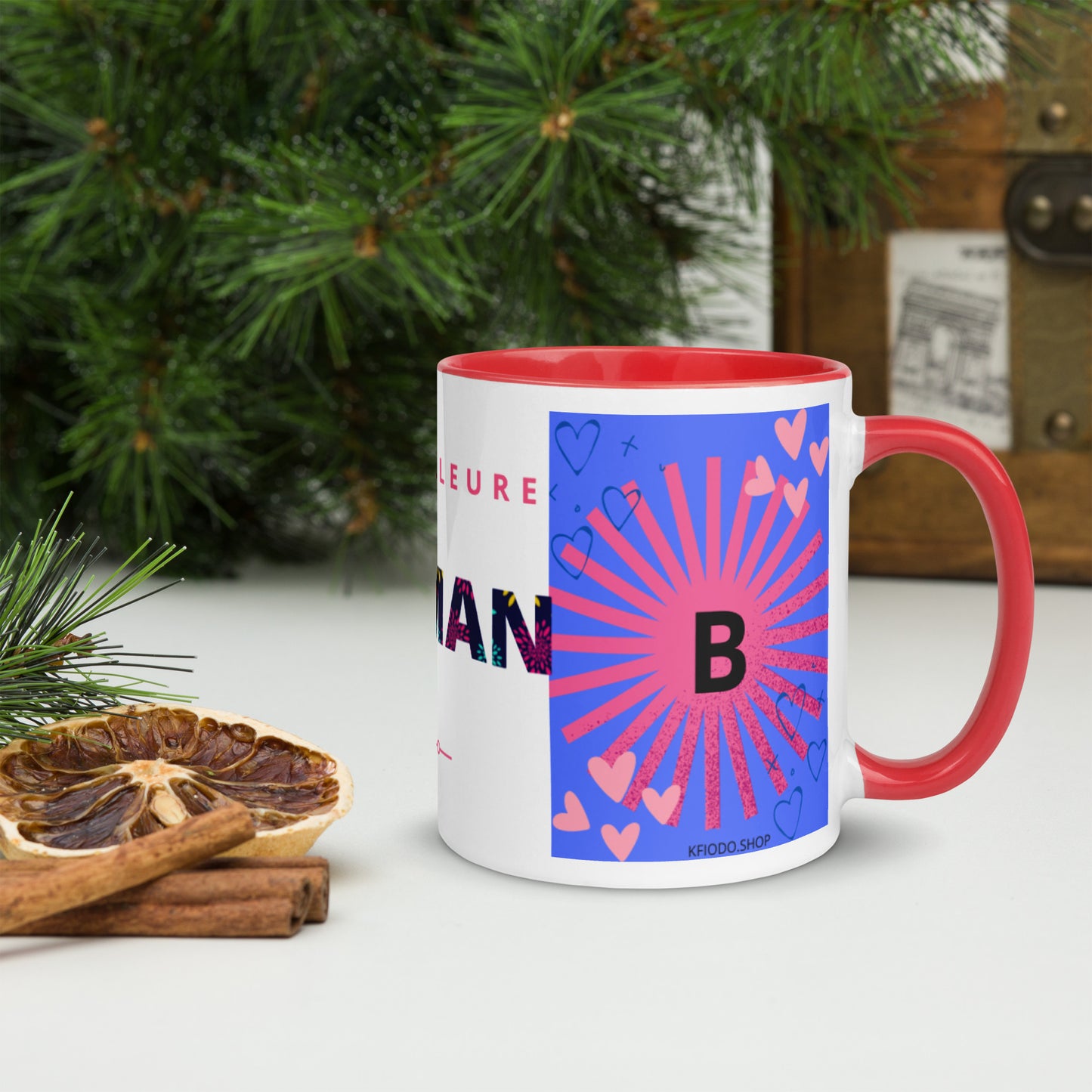 Mug *B* à Intérieur Coloré