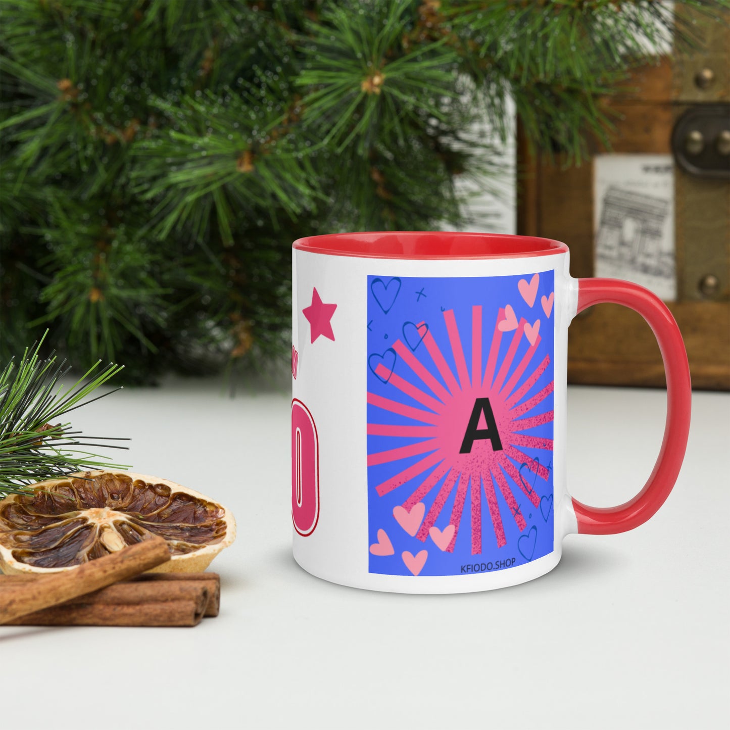 Mug *A* à Intérieur Coloré