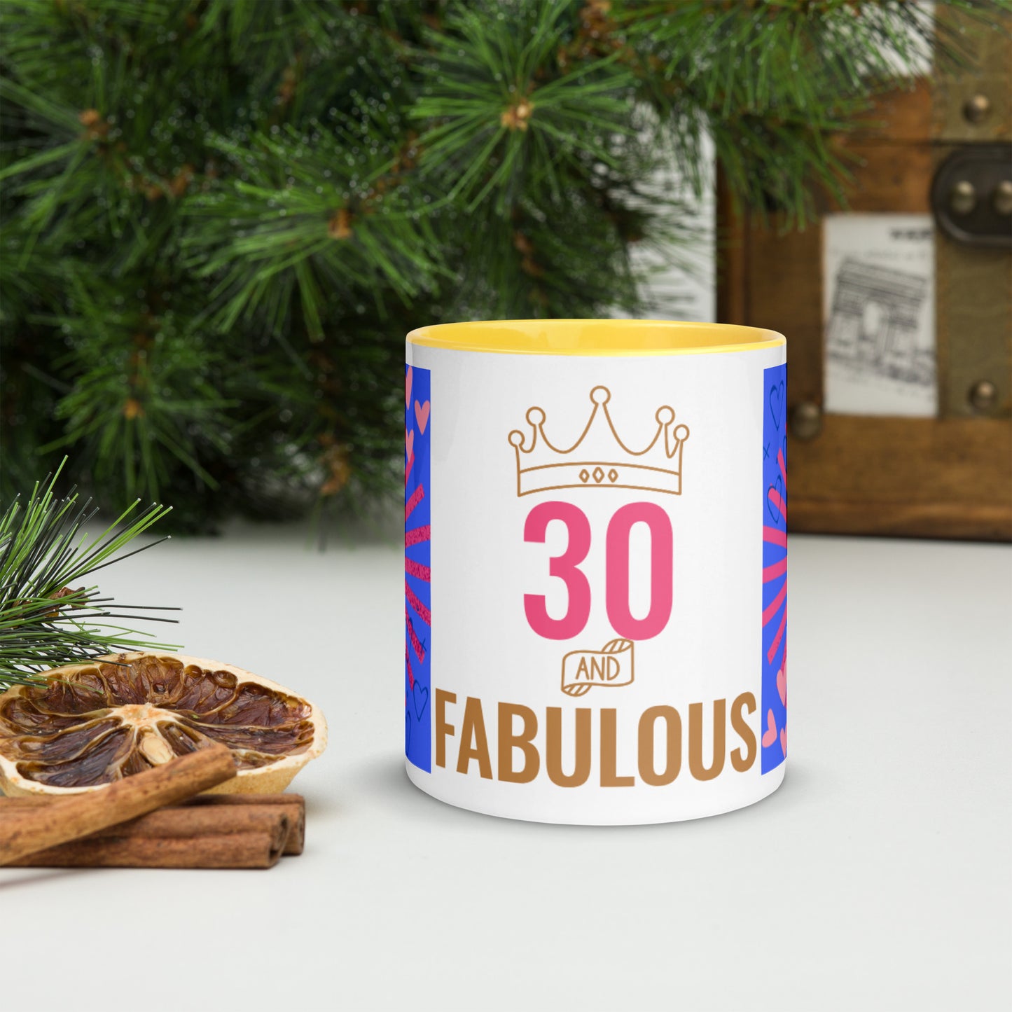 Mug *J* à Intérieur Coloré