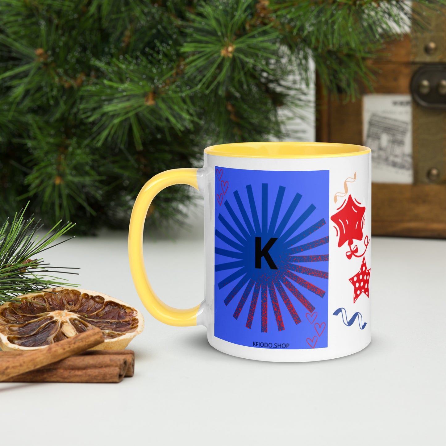 Mug *K à Intérieur Coloré
