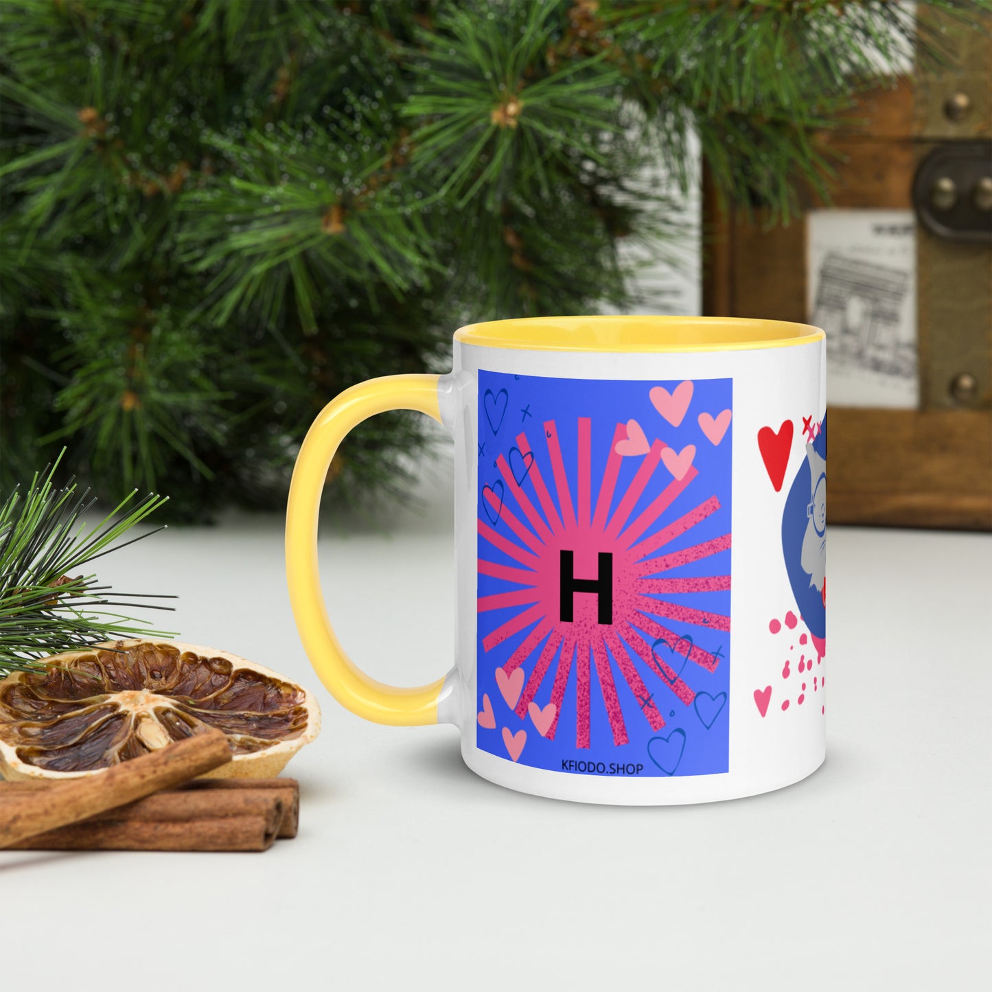 Mug *H* à Intérieur Coloré